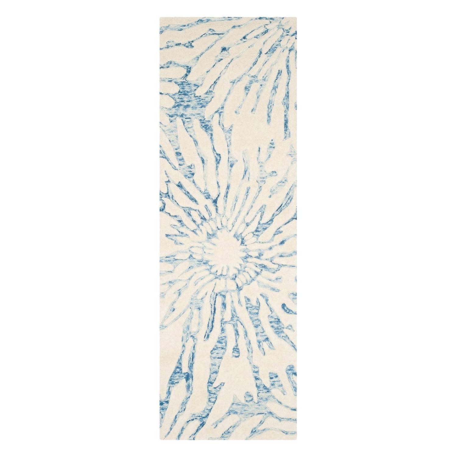 Bella BEL129 Hand Tufted Area Rug - Dark Blue/Ivory - 8'x10' - Safavieh.
