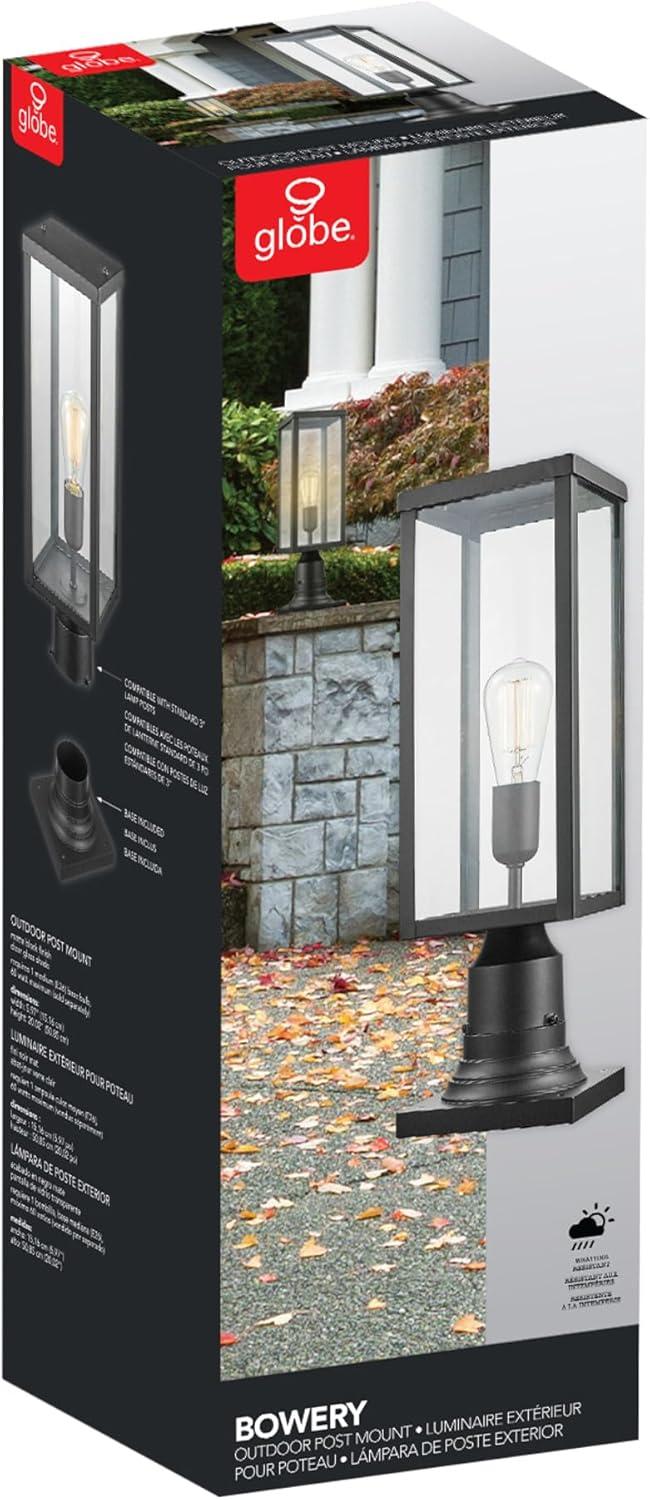 Globe Electric 44384 Bowery 5-11/16" Wide Outdoor Pier Mount Post Light - Black