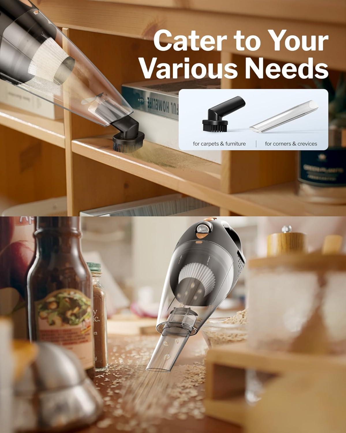 BEACHWATER POOL & SPA, LLC Handheld Vacuum Cordless With 2 Filters, Car Vacuum Cleaner High Power With Fast Charge Tech, Portable Rechargeable Mini Vacuum With Large-Capacity Battery | Wayfair