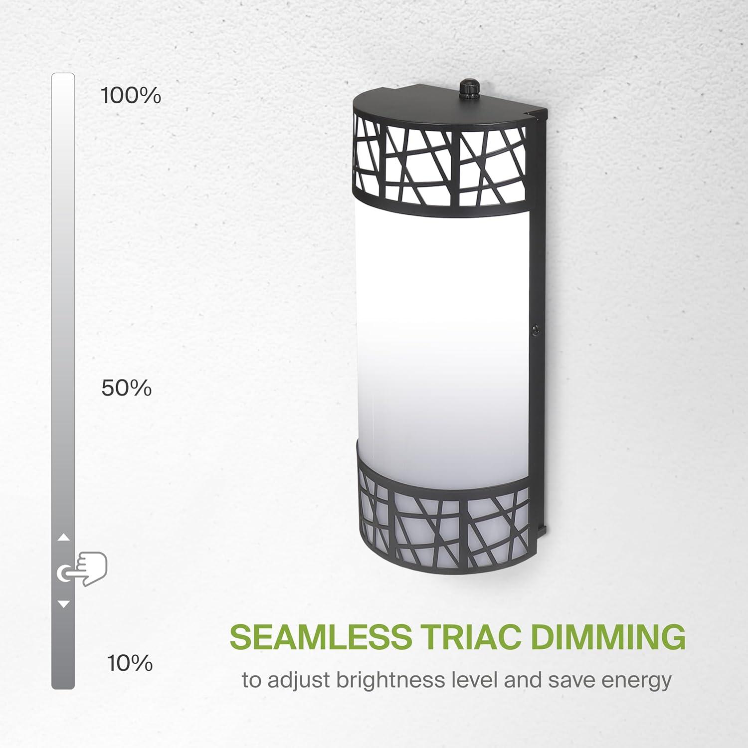 Matte Black Modern Dimmable LED Wall Sconce