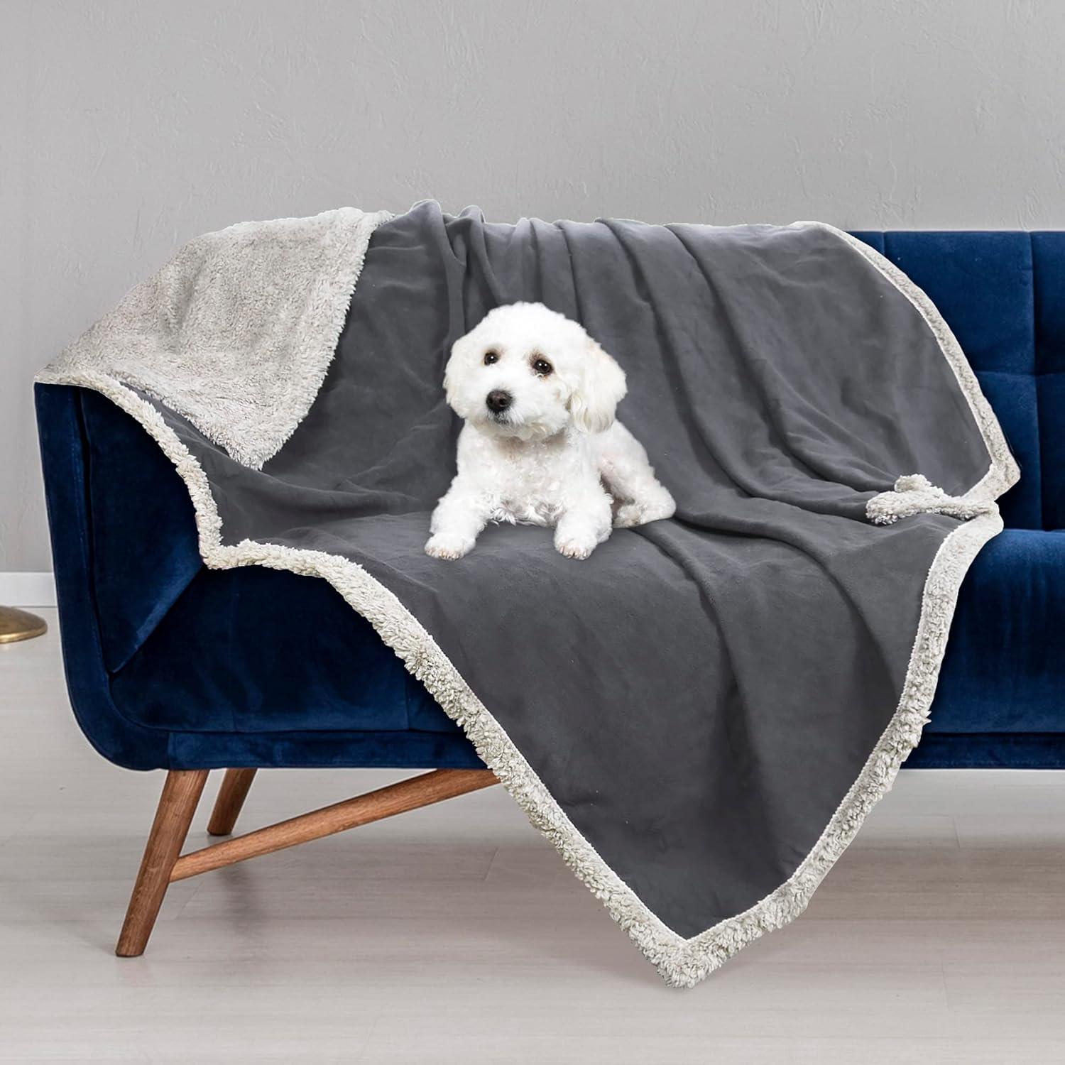 Kritter Planet Waterproof Dog Blanket, 30"x50", Gray