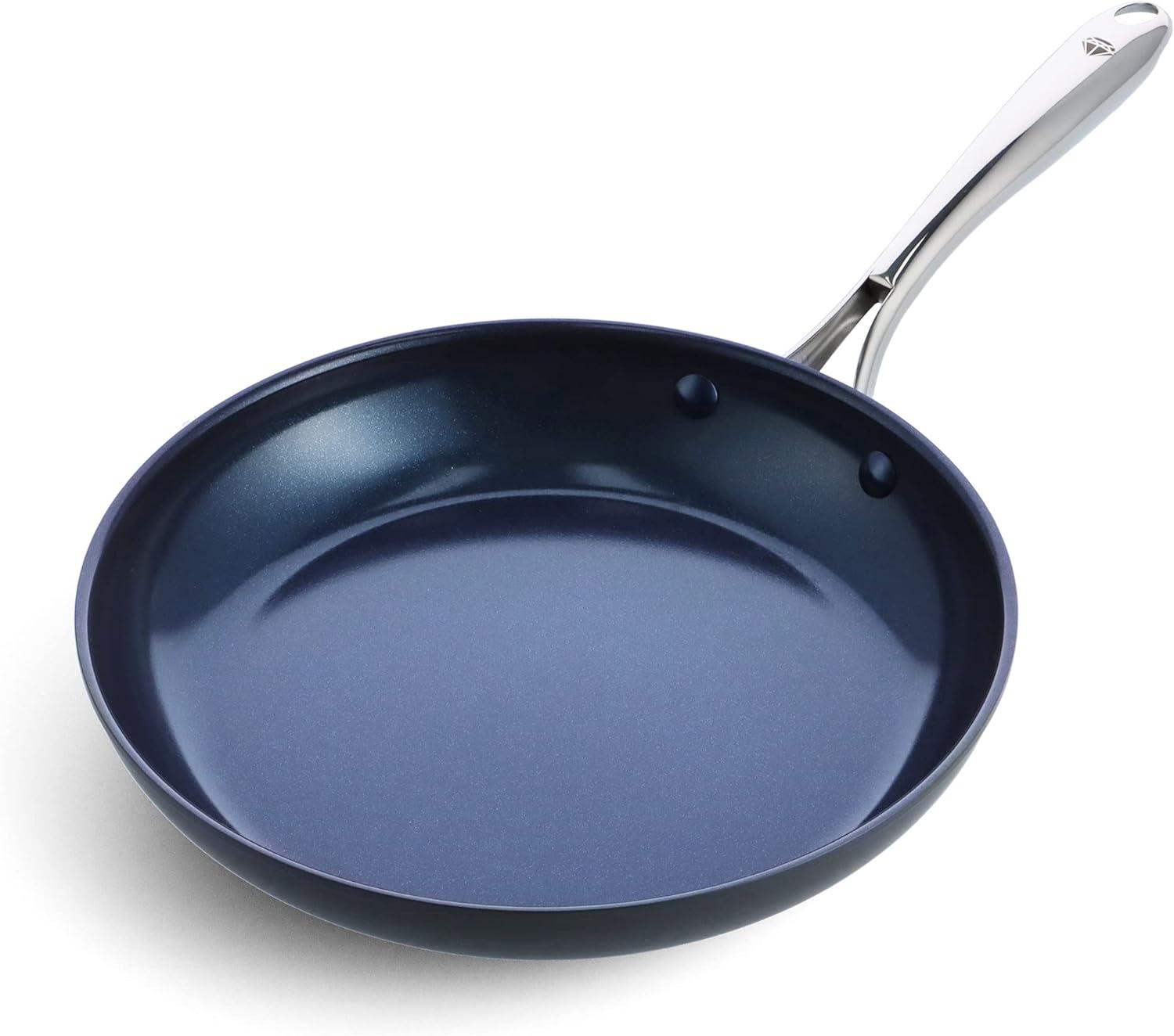 Navy Blue Aluminum Nonstick Ceramic Coated 10" Fry Pan