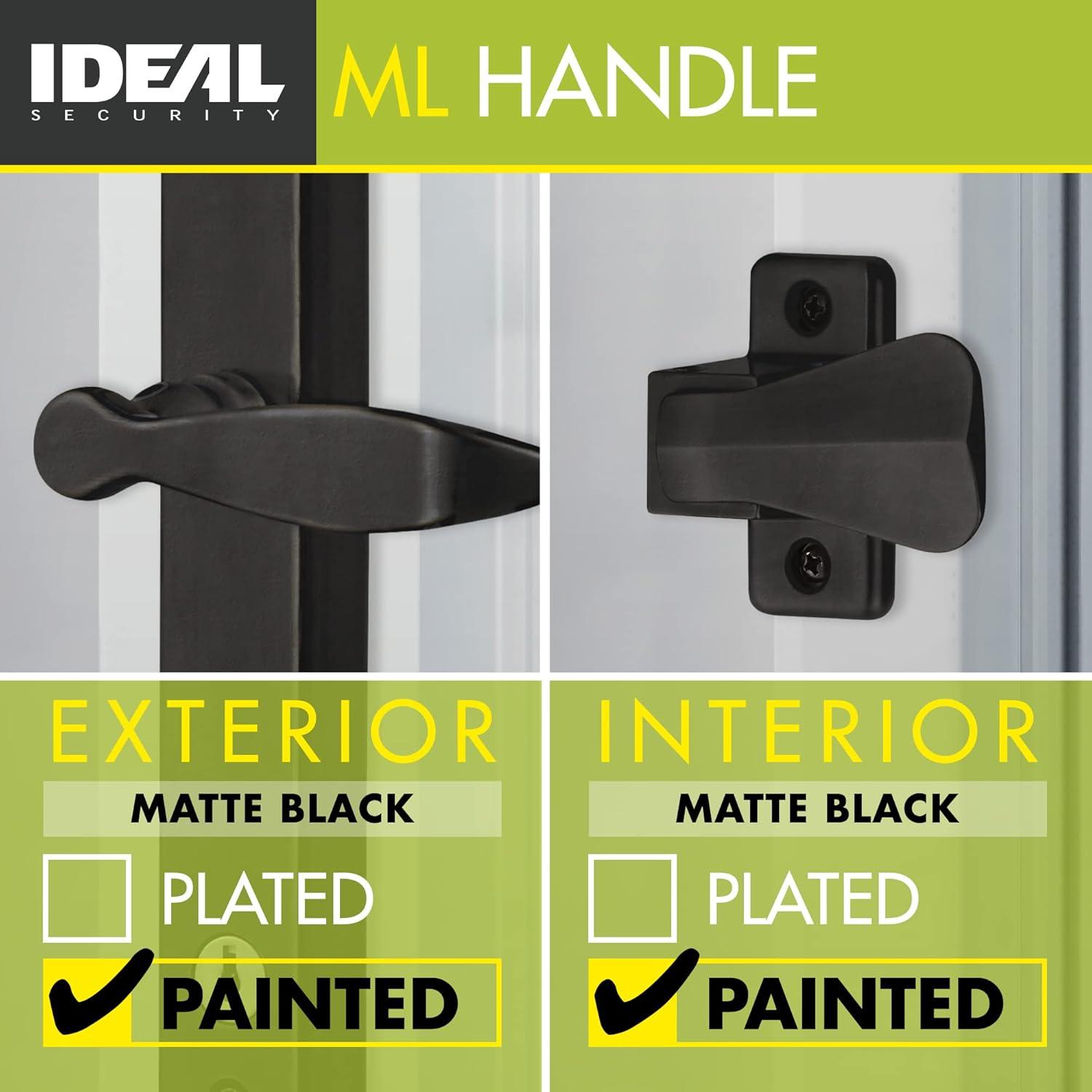 Matte Black Alloy Steel Door Lever with Key Lock