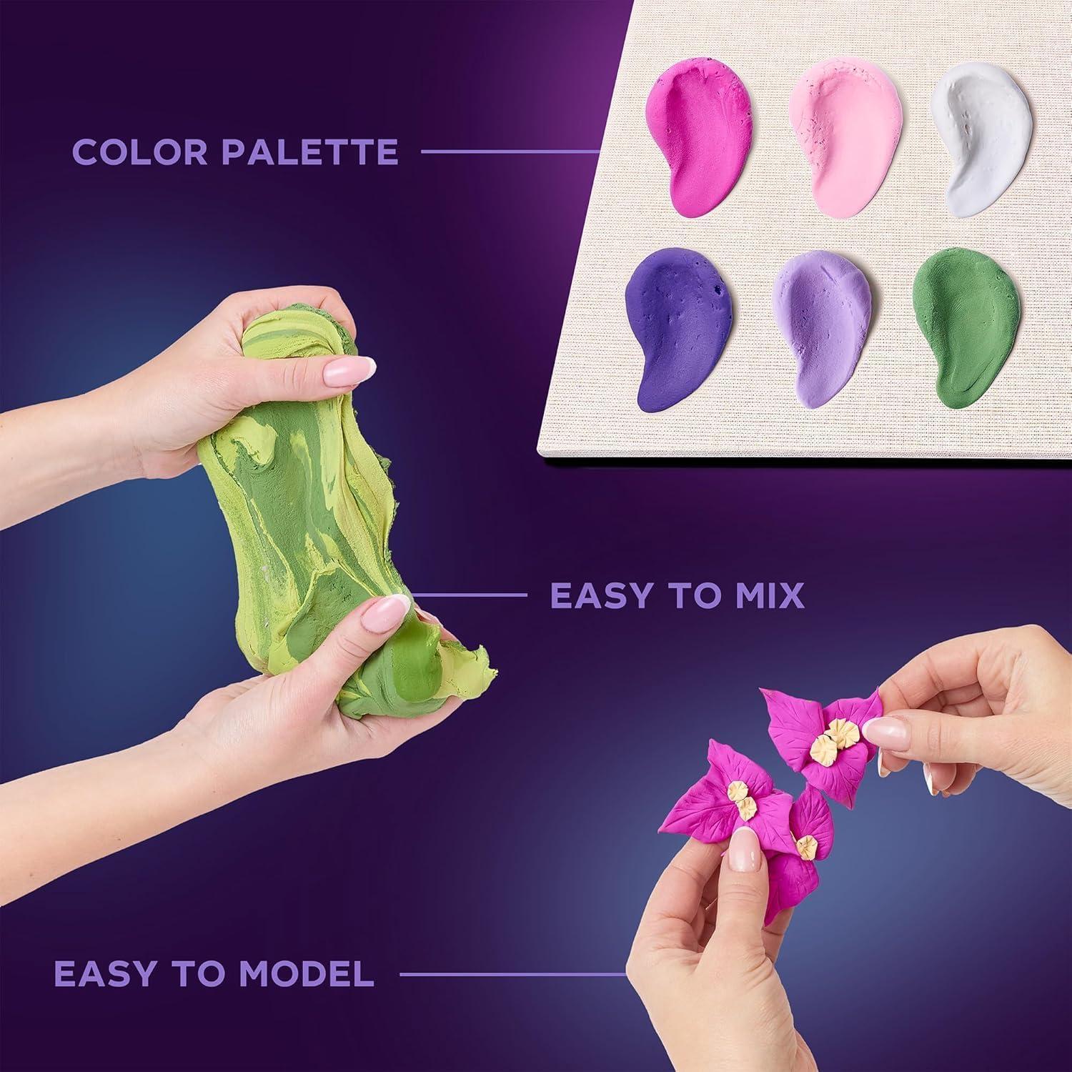 Wooden Frame DIY Flower Kit with Air Dry Clay