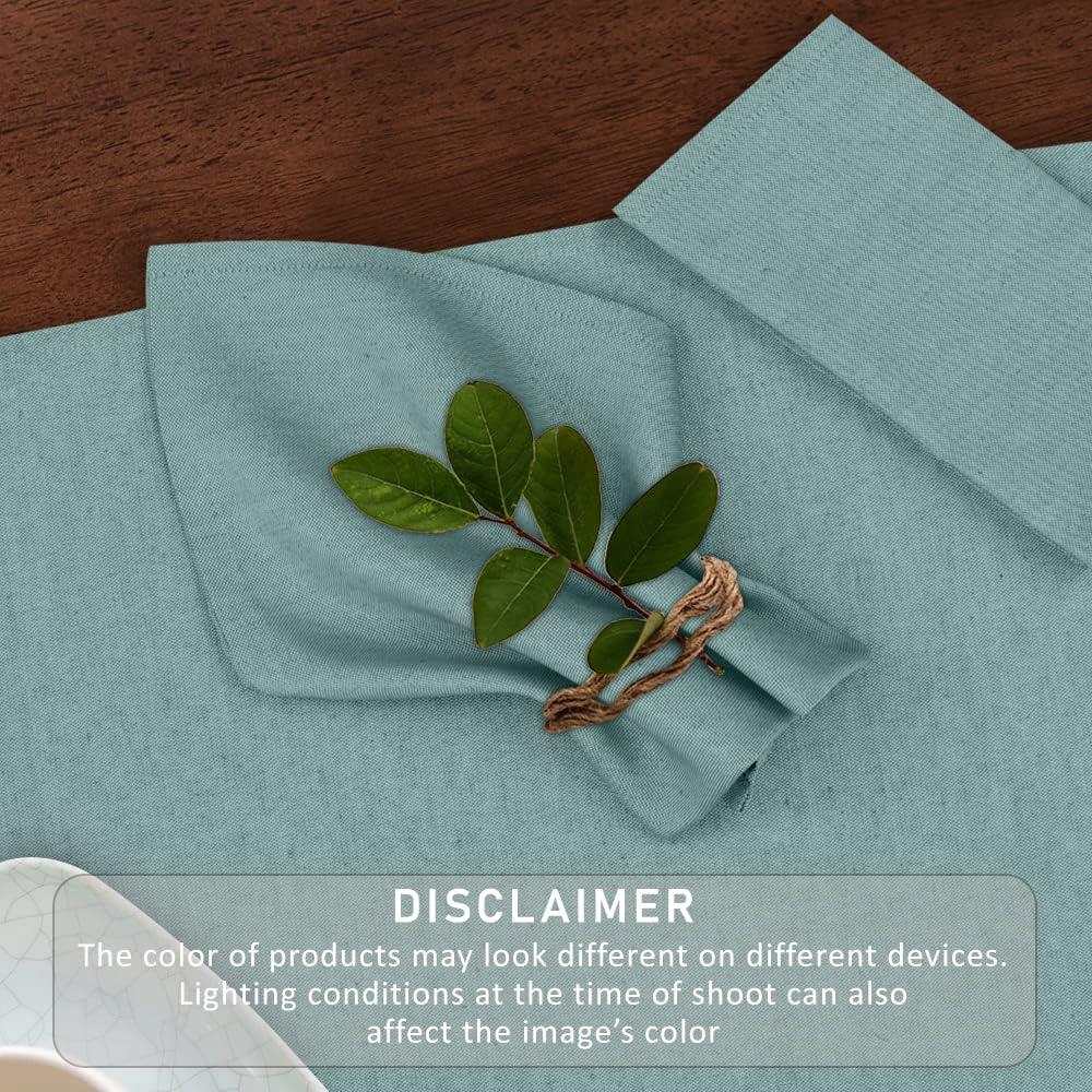 Ruvanti Poly Cotton Square Cloth Napkins Chambray Fabric (Set of 12)