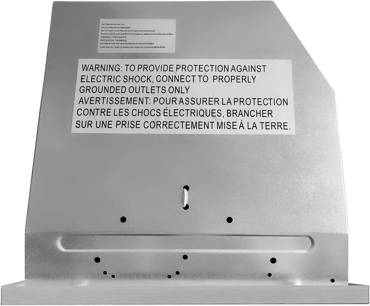 Cosmo 30 in. Lumin Collection Ducted Insert Range Hood, Touch Controls, LED Lights, Permanent Filters, Stainless Steel