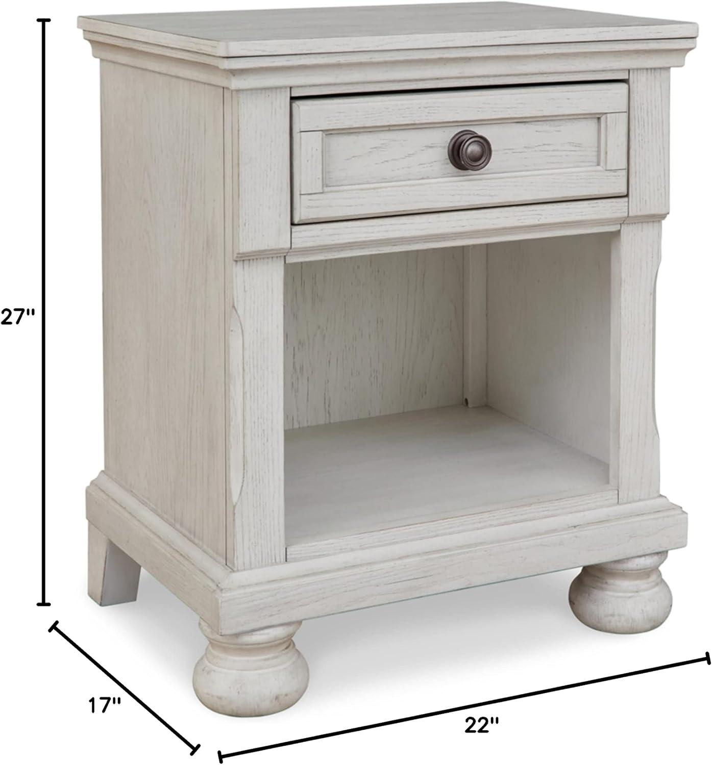 Robbinsdale 1 - Drawer Nightstand in Antique White