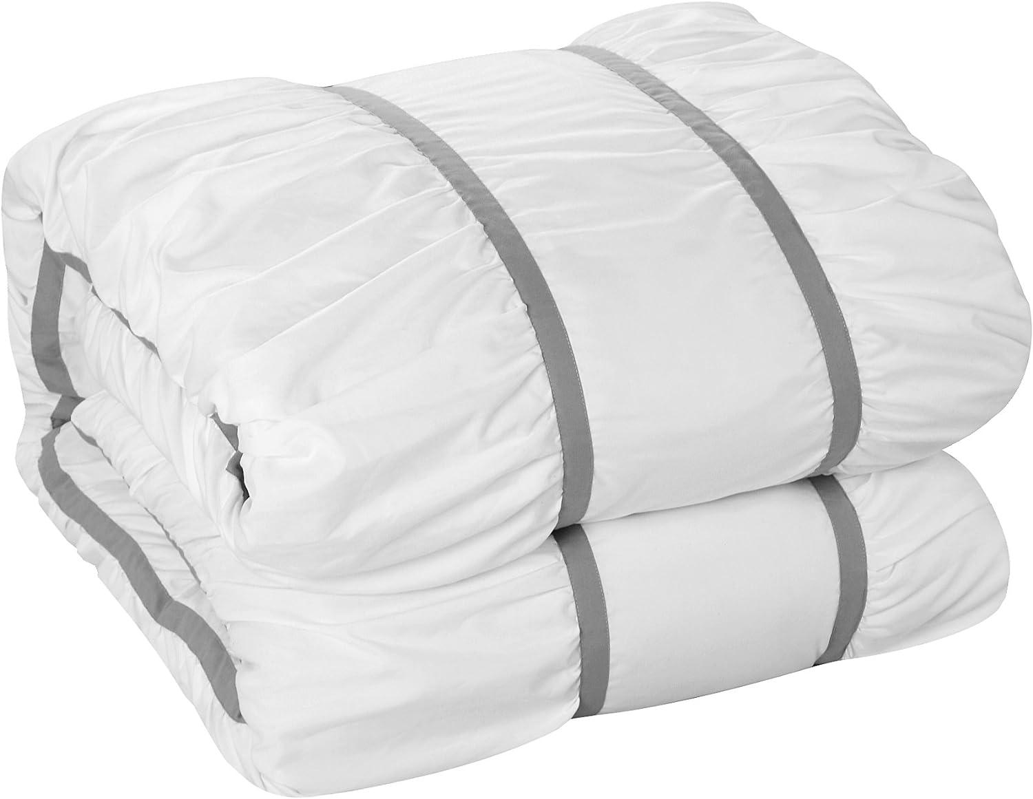 Luxurious White Queen Down Alternative Microfiber Bed in a Bag Set