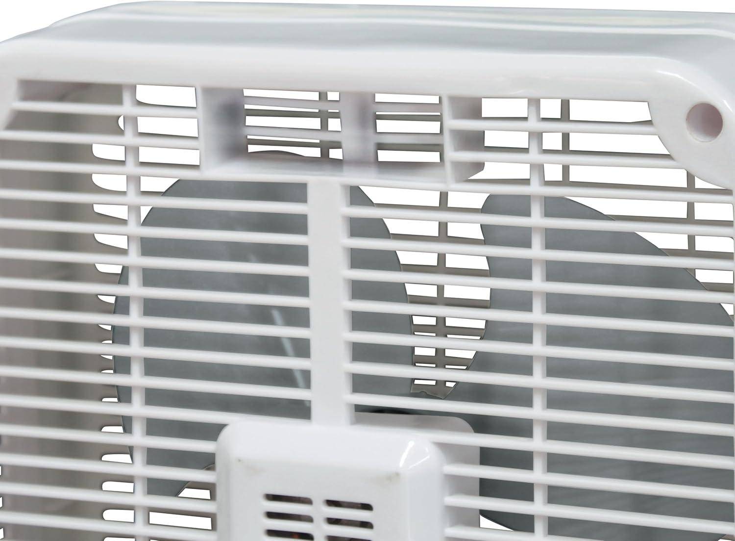EZ-Chill 9" White Plastic Portable 2-Speed Box Fan
