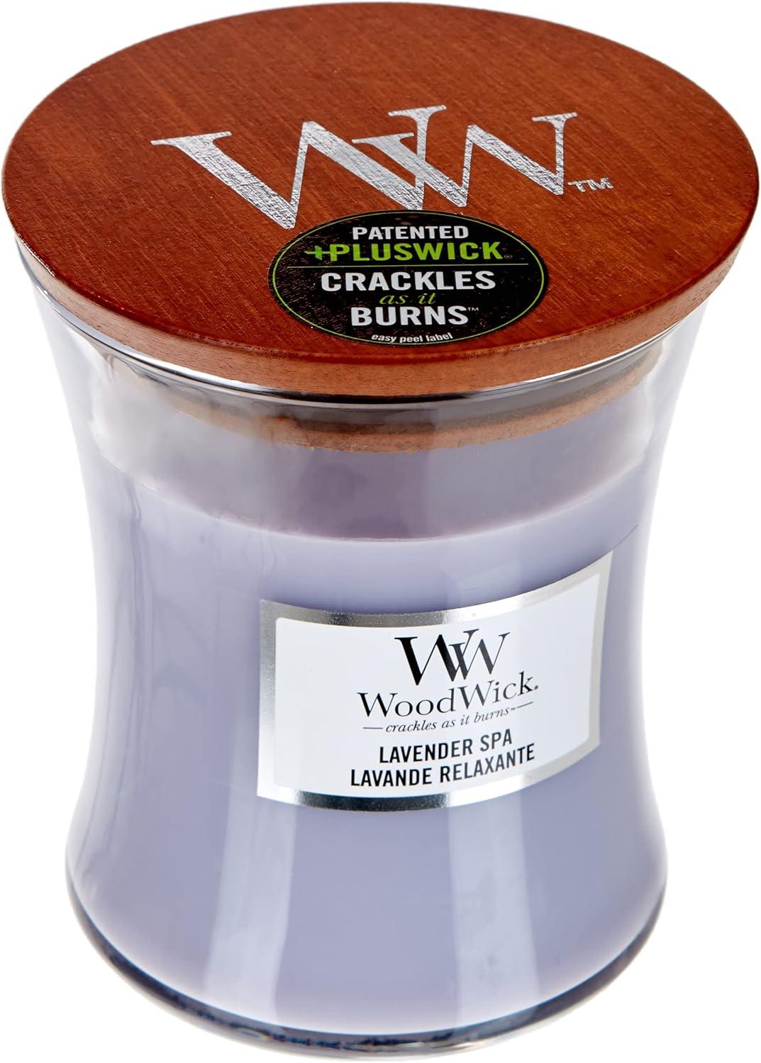 WoodWick® Medium Hourglass Candle, Lavender Spa, 9.7 oz.