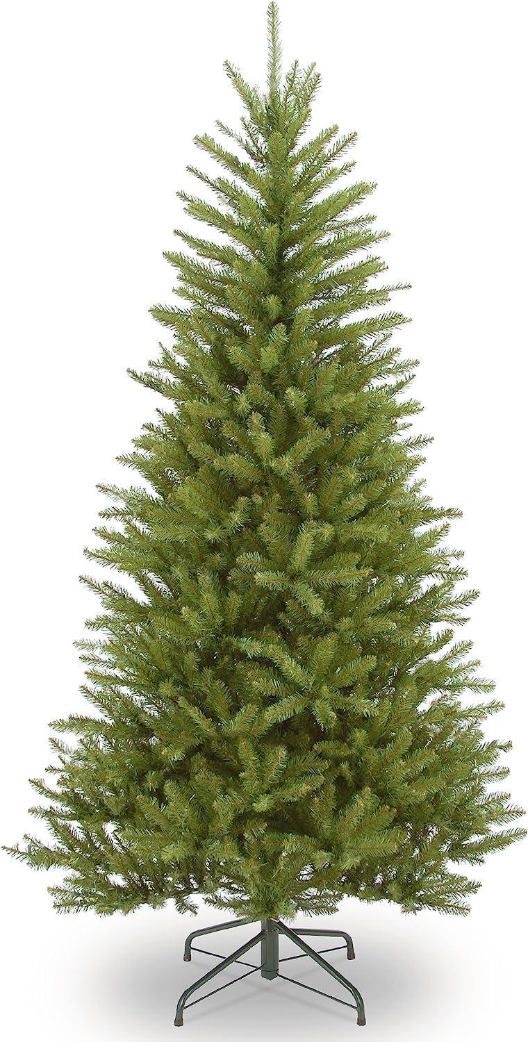 Slim Green Fir 6.5-Foot Artificial Christmas Tree with Stand