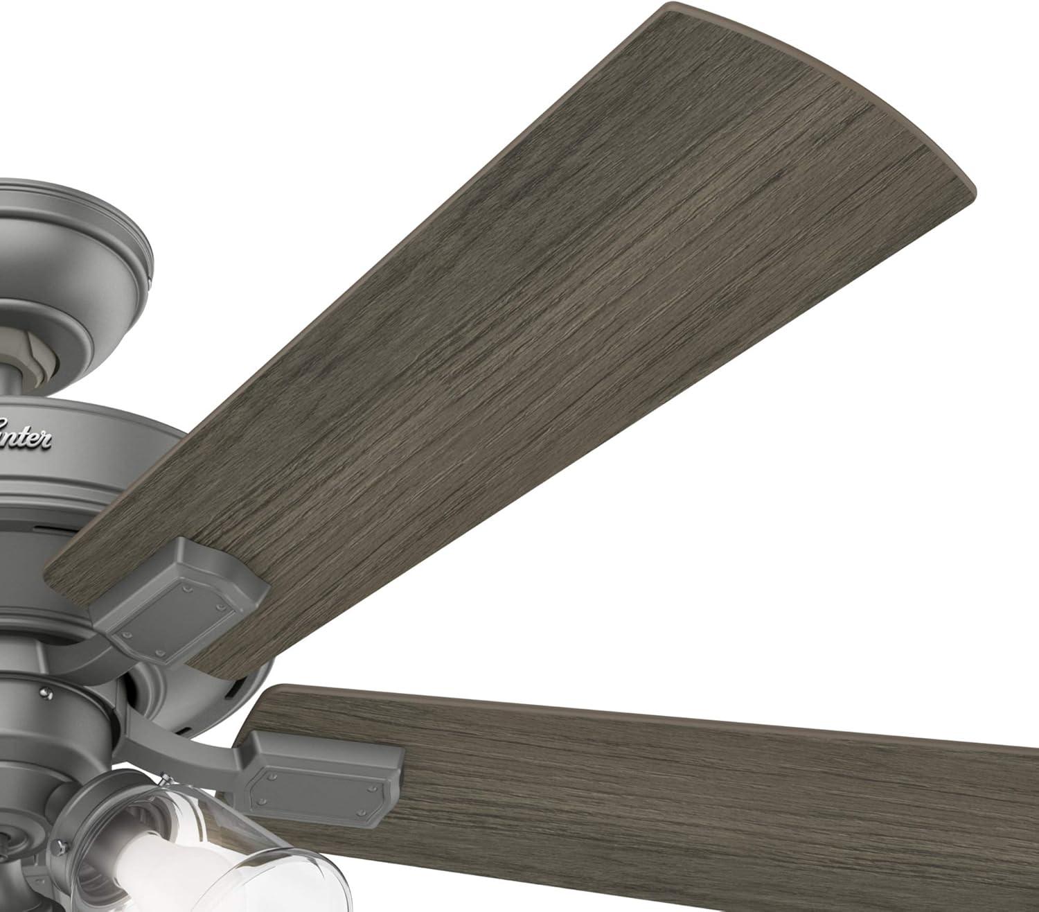 52" Crestfield 5 - Blade Modern Farmhouse Indoor Ceiling Fan with Light and Pull Chains