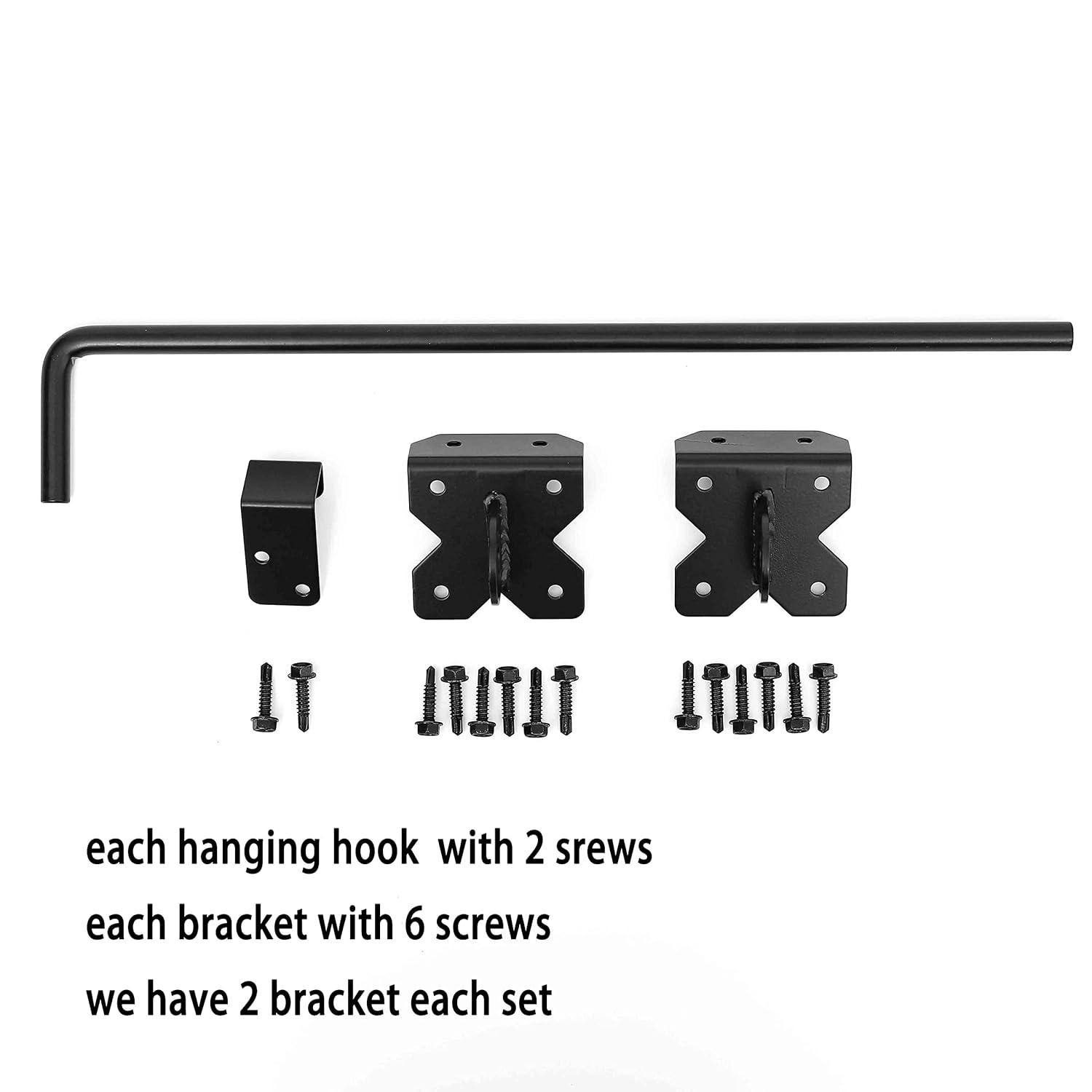 Heavy Duty 24 inch Cane Bolt Drop Rod Gate Drop Pin Steel Material -1 Pack mainly for Single Open Door