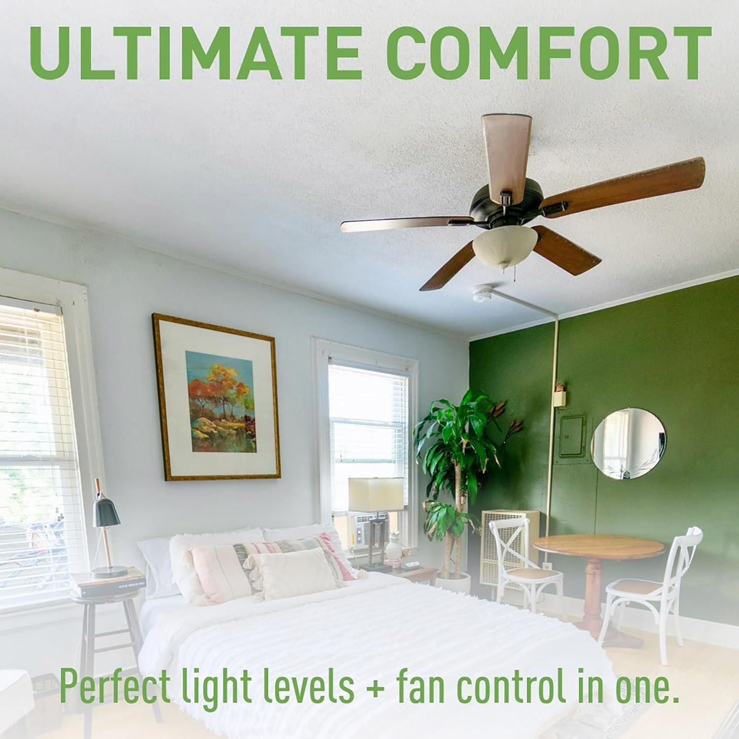 White 3-Way Decorator Dimmer and Fan Control Switch