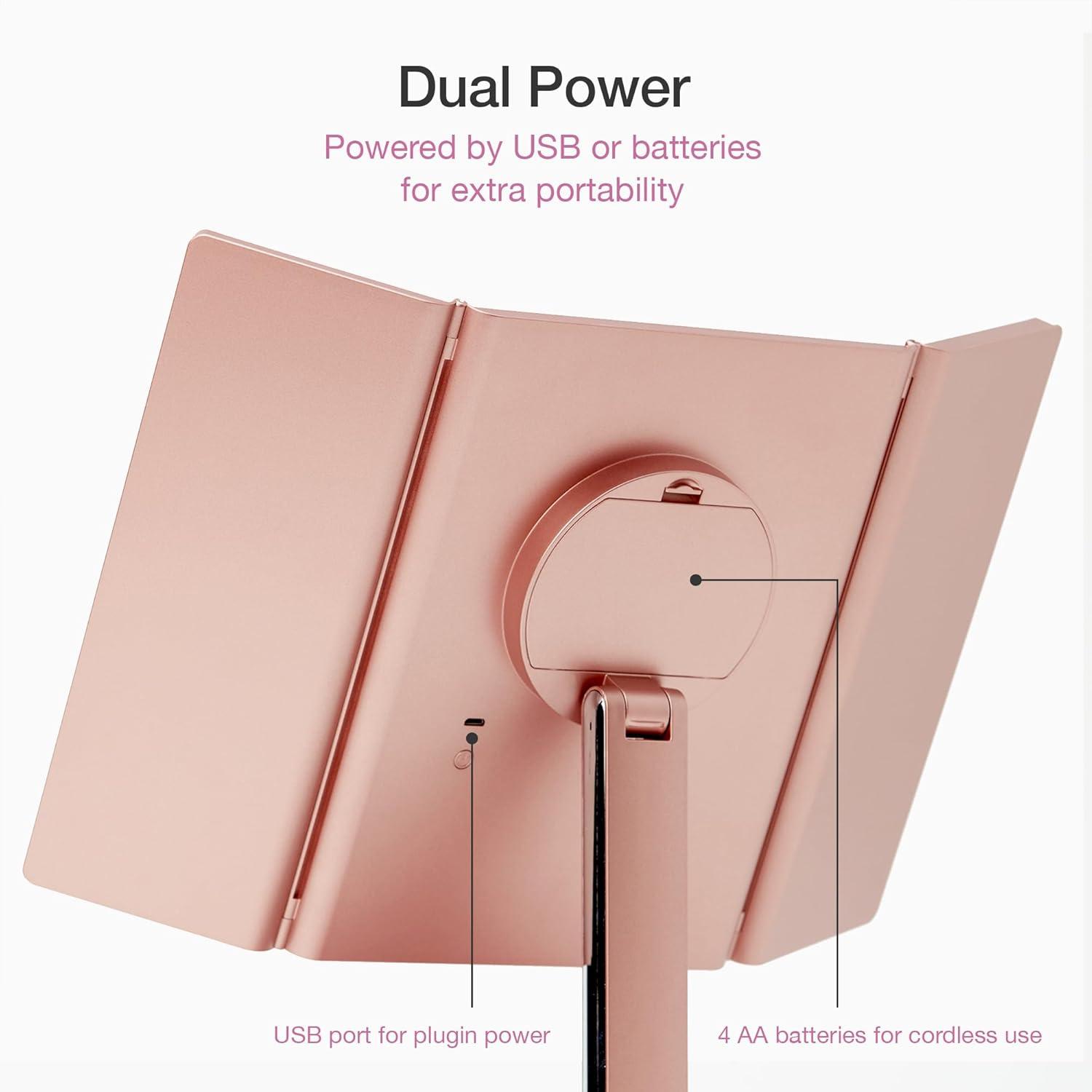 Fancii Modern Lighted Magnifying Makeup Mirror