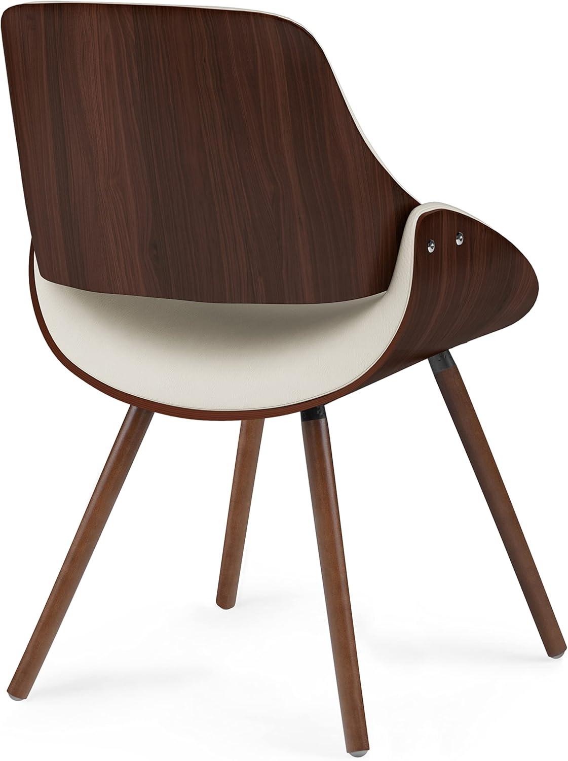Simpli Home Malden Upholstered Dining Chair with Ergonomic Solid Wood Frame and Mid-Century Modern Style