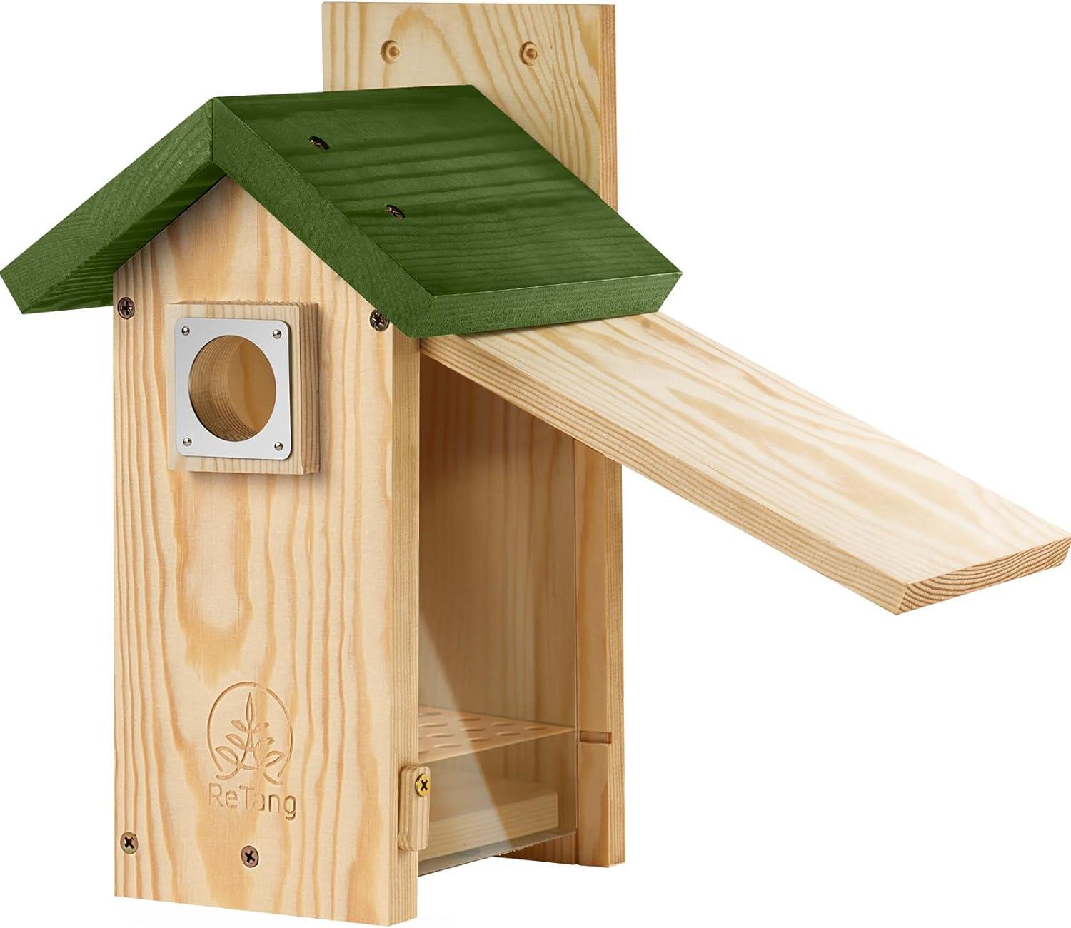 Wood Freestanding Decorative Bird Feeder