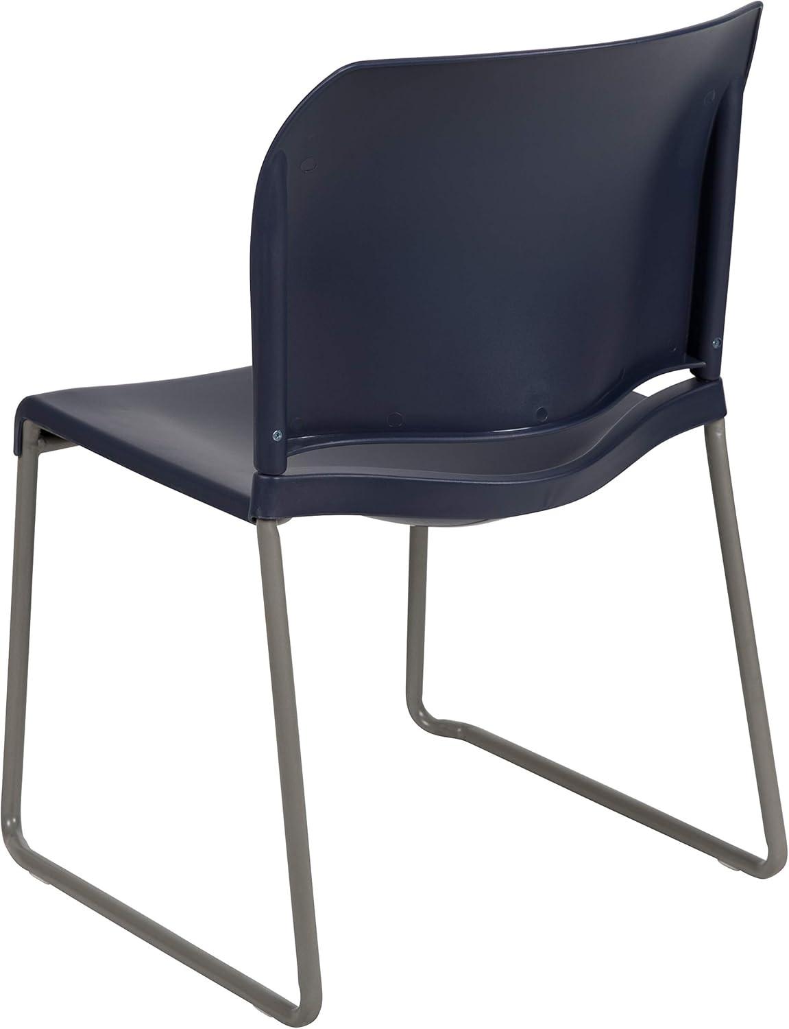 Flash Furniture Brielle Contoured Sled Base Stackable Waiting Room Chairs (Set of 5)