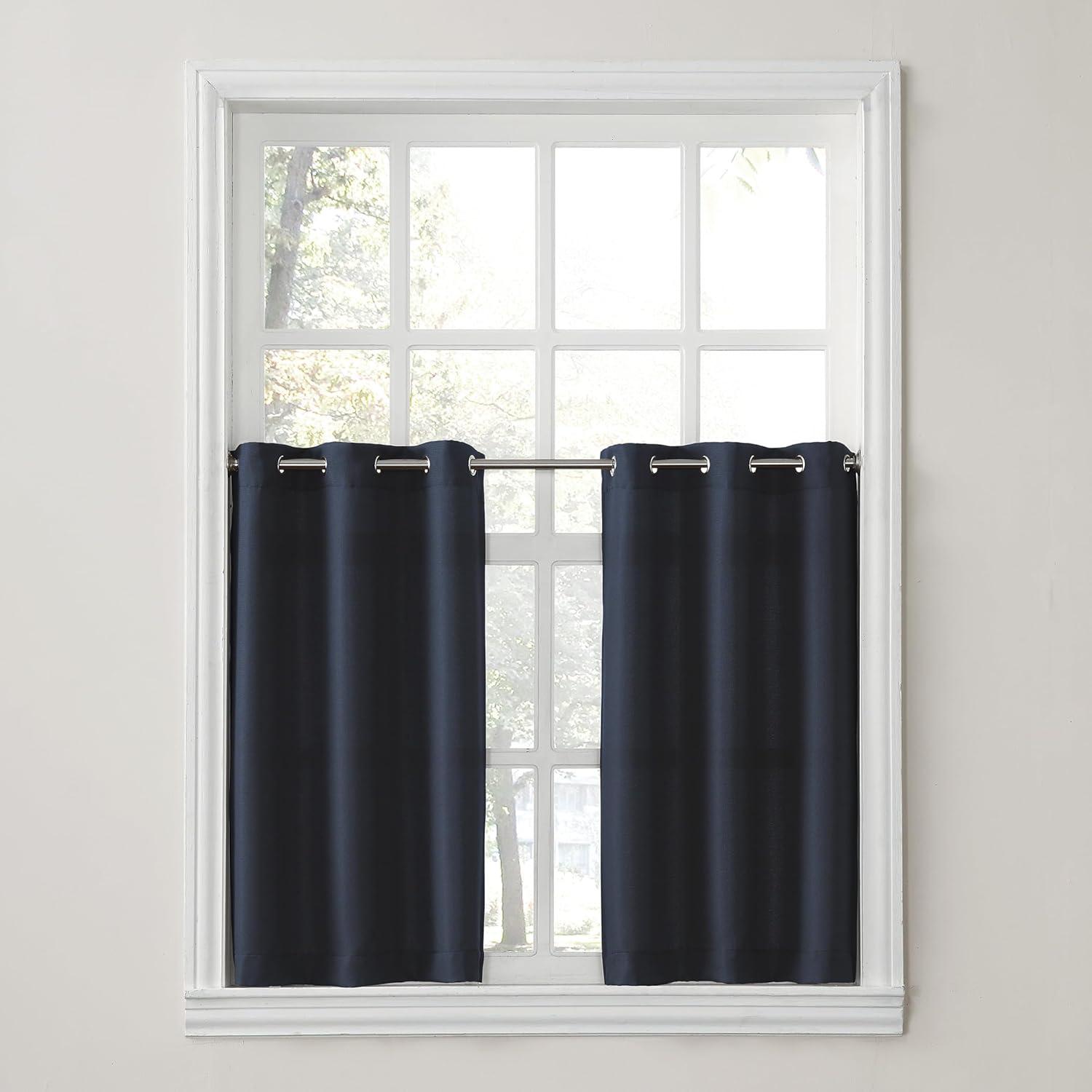 No. 918 Montego Window Curtain Valance/Kitchen Curtains, Set of 2, 56" x 24"