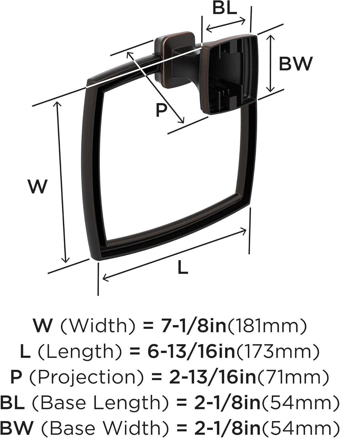 Amerock Revitalize Wall Mounted Towel Ring