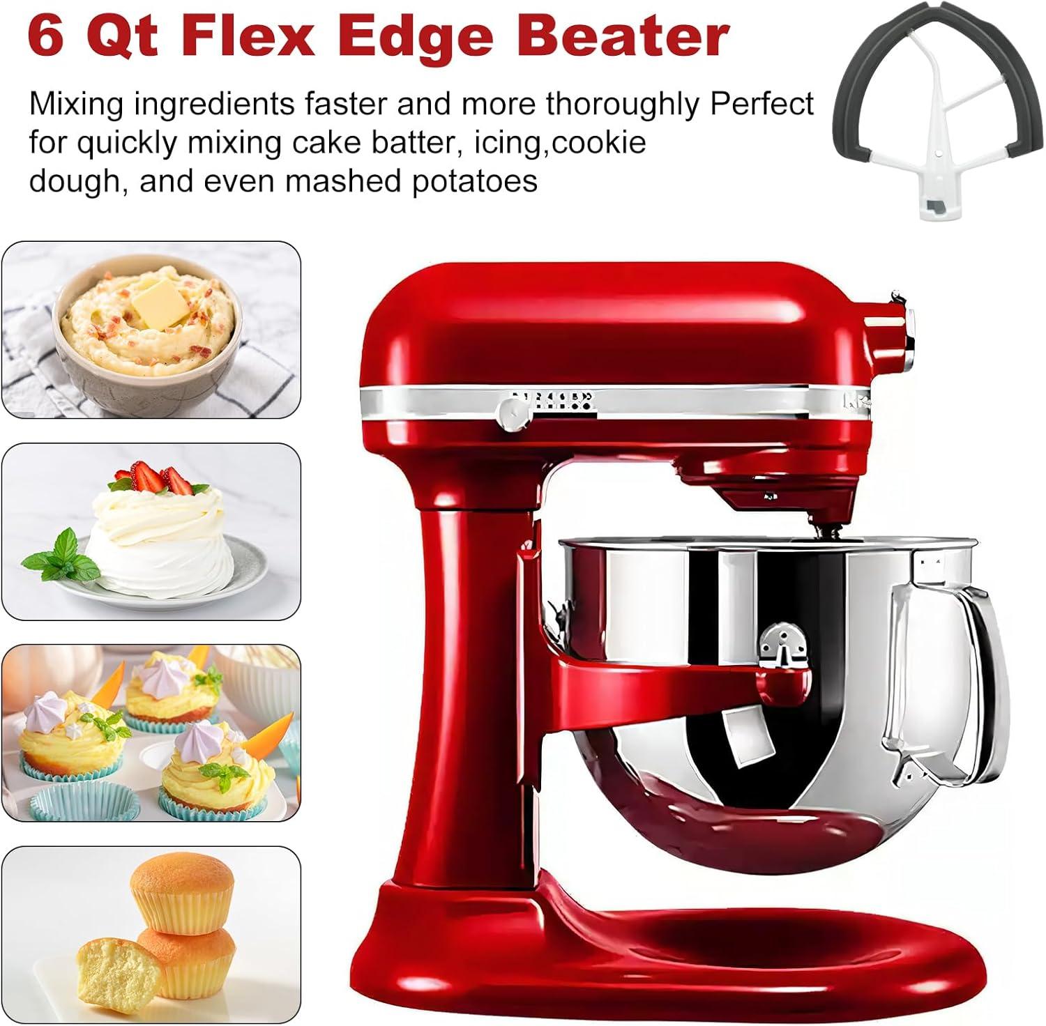 1 Piece Edge Beater, Flex Edge Beater Paddle For Kitchenaid Bowl-lift Stand Mixer 6 Quart
