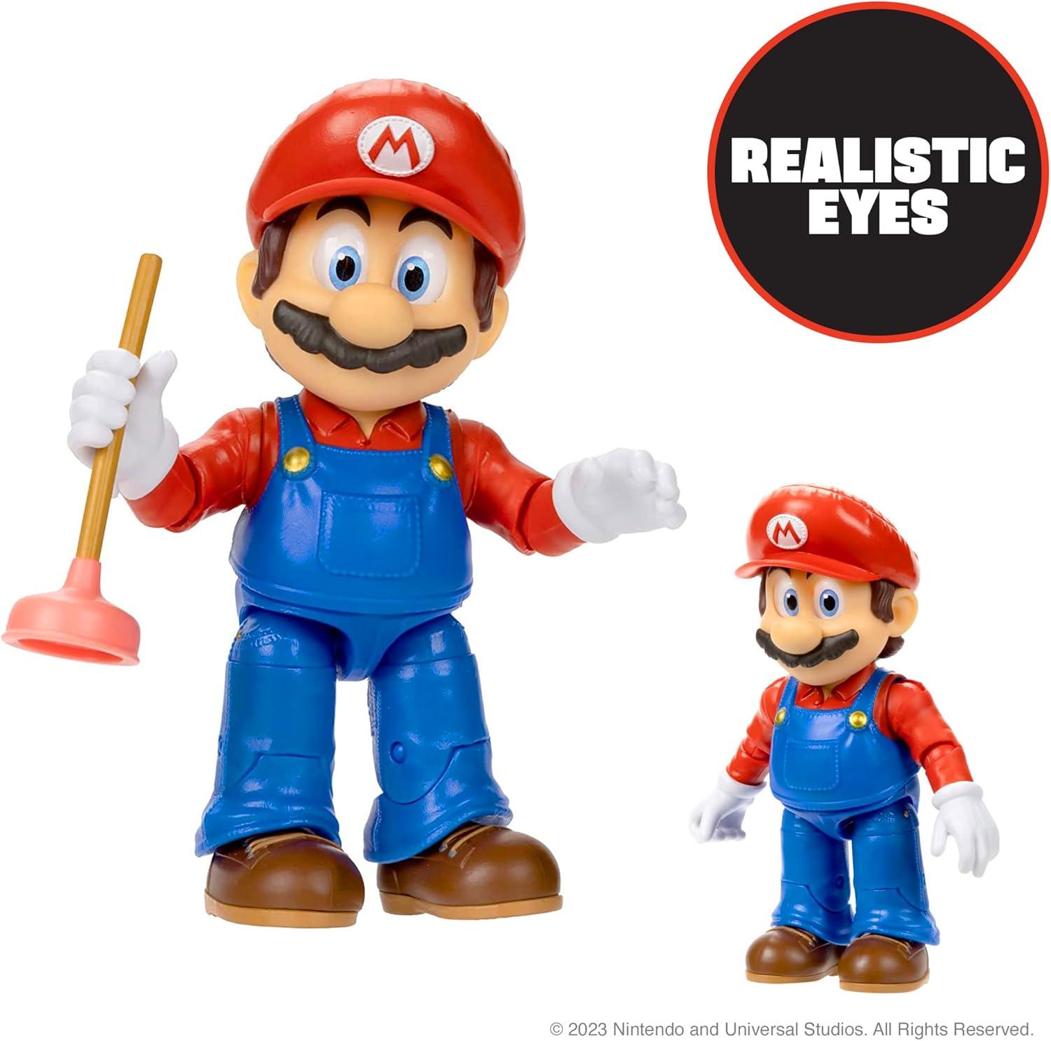 Nintendo The Super Mario Bros. Movie Mario Figure with Plunger Accessory