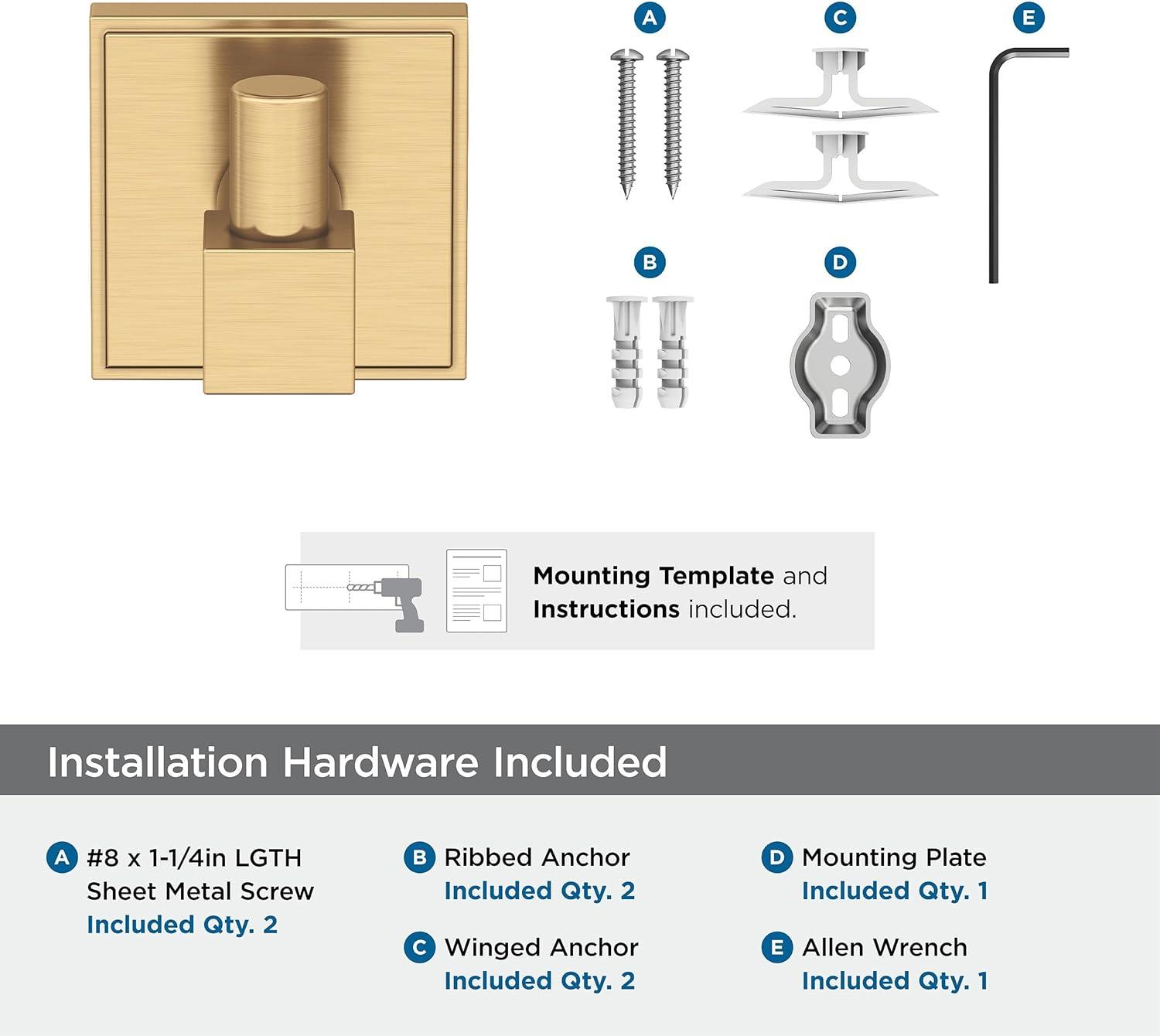 Amerock Appoint Wall Mounted Hook for Towel and Robe