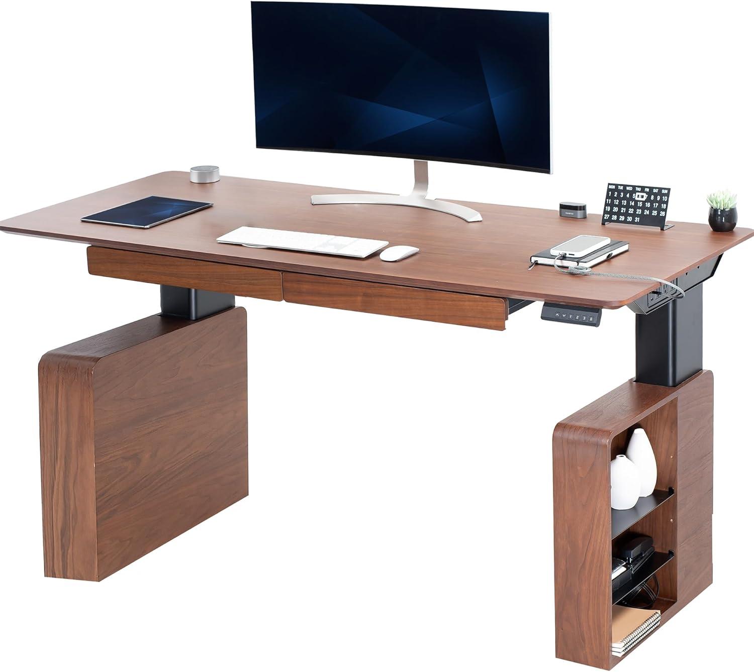 Vivo Vivo 71" X 30" Dual Motor Electric Executive Desk With Storage