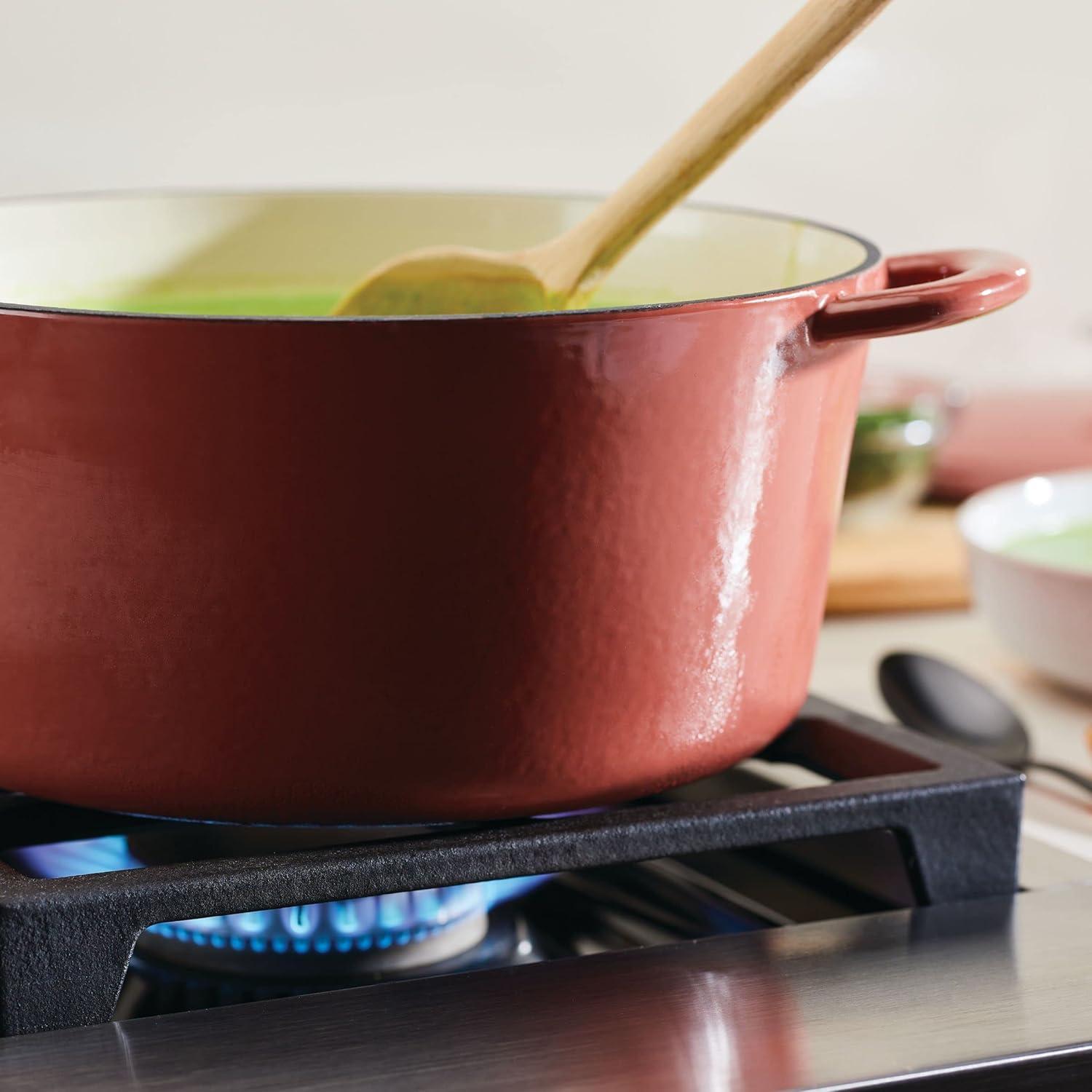 Redwood Enameled Cast Iron 6-Quart Dutch Oven with Lid