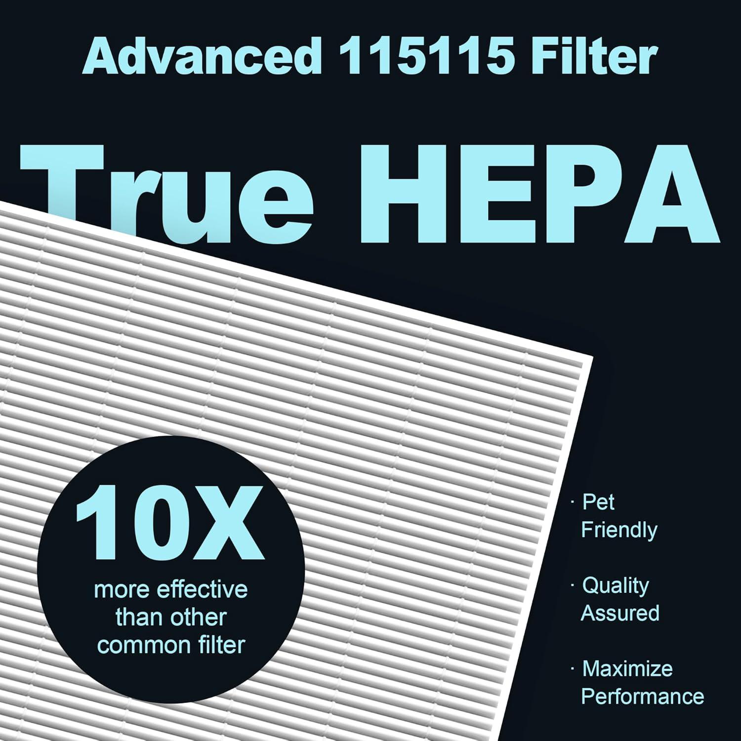 White and Black HEPA Activated Carbon Air Purifier Filters