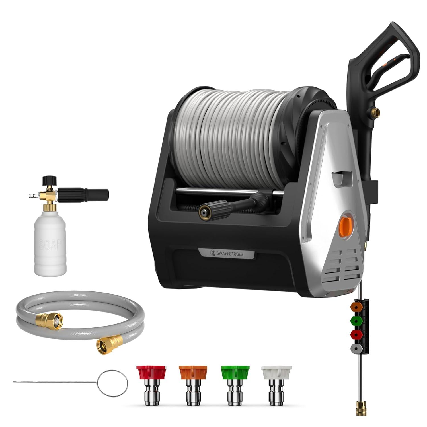 Giraffe Tools Grandfalls G30 2400-PSI 1.1-GPM Cold Water Electric Pressure washer with 4 Spray Tips