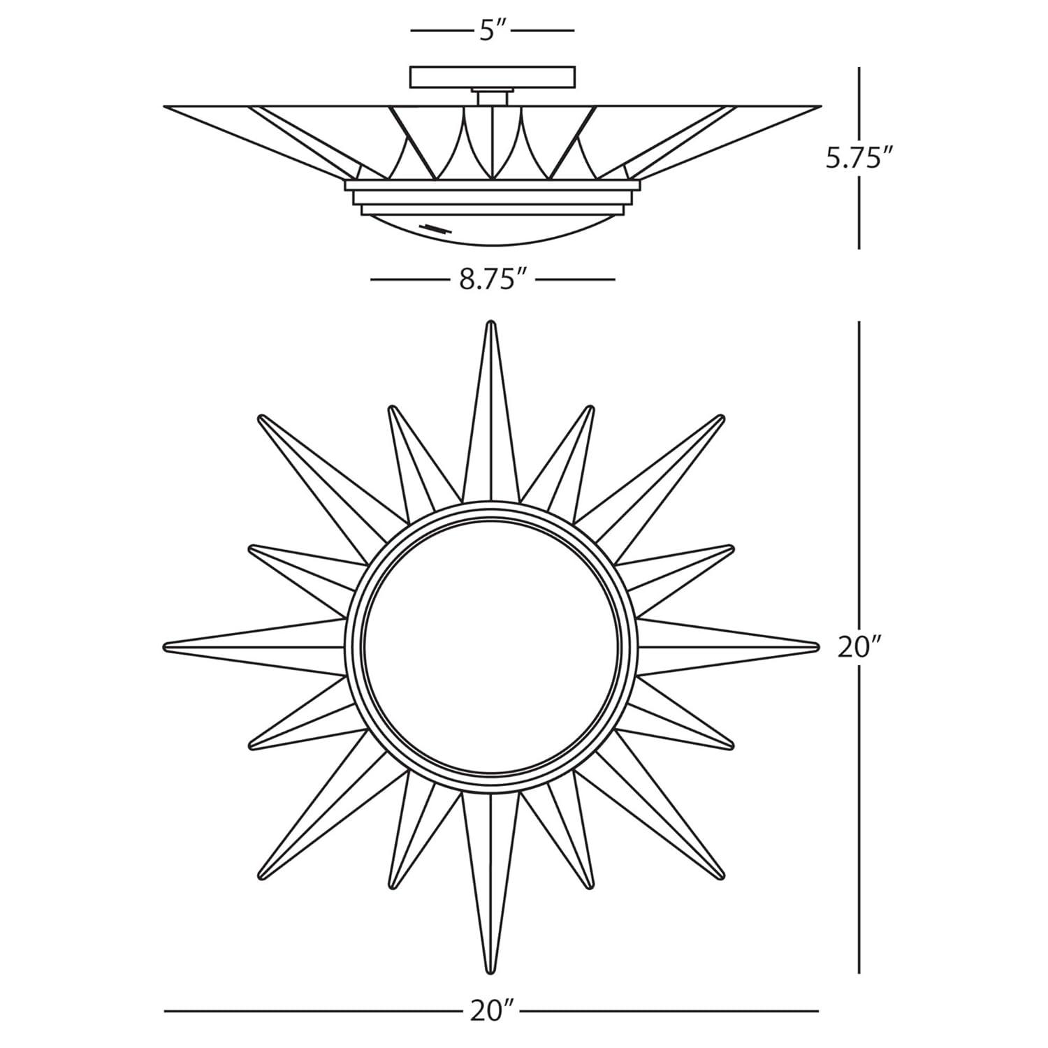 Cosmos Glass Flush Mount