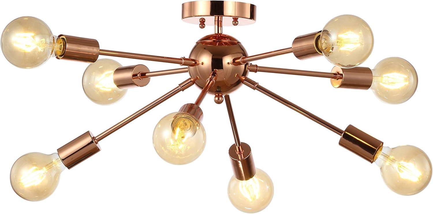 Copper 30.5" 8-Light Sputnik LED Flush-Mount