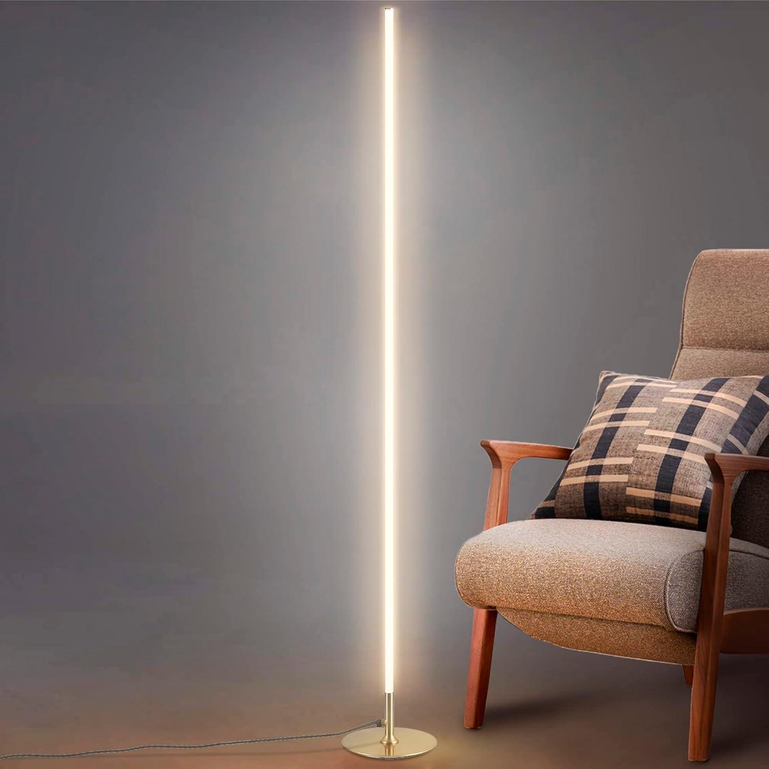 Iris 59.5" LED Integrated Floor Lamp, Gold