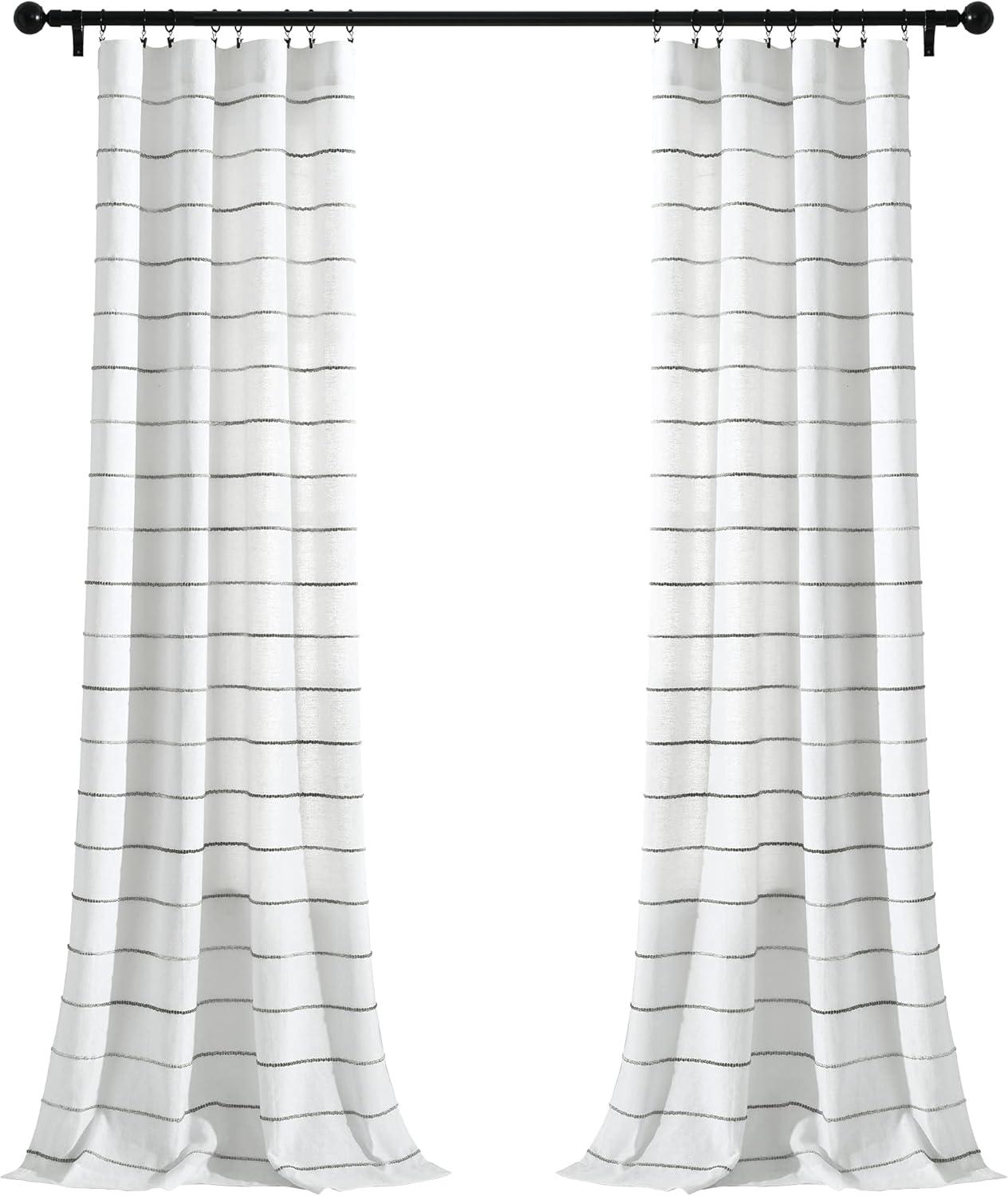 Lush Decor Reyna Semi Sheer Curtain Pair (Set of 2)