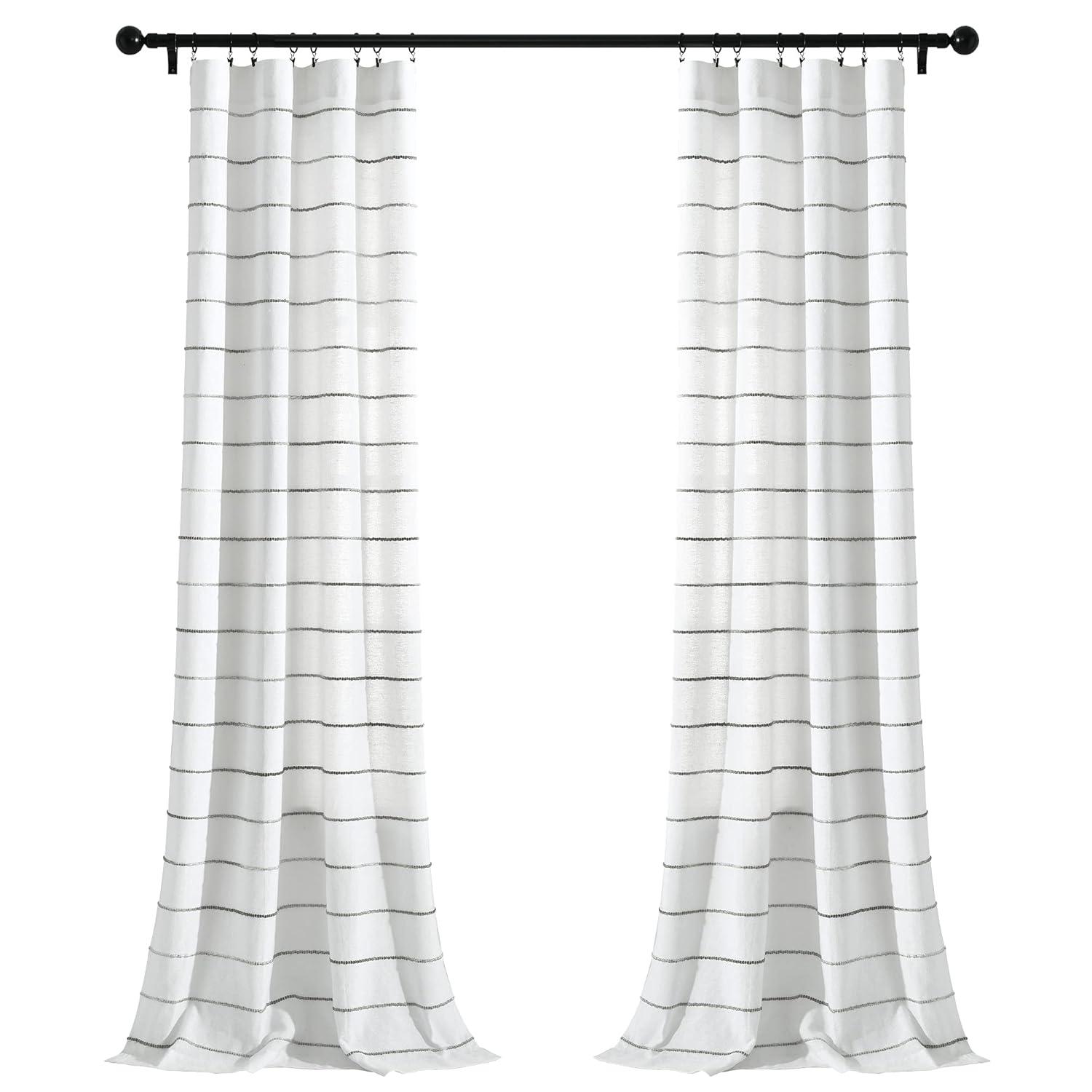 Lush Decor Reyna Semi Sheer Curtain Pair (Set of 2)
