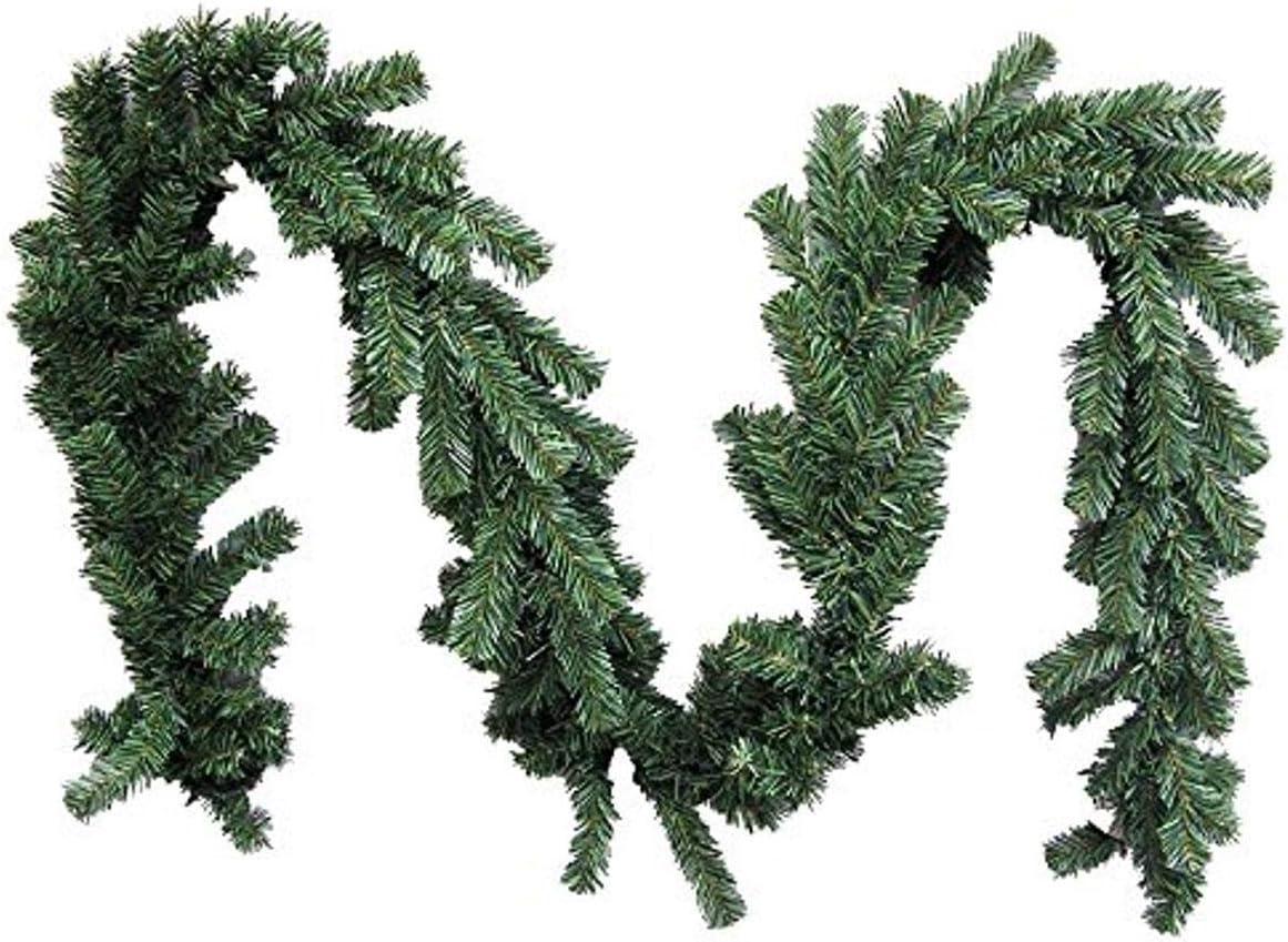 9-Foot Green PVC Canadian Pine Christmas Garland