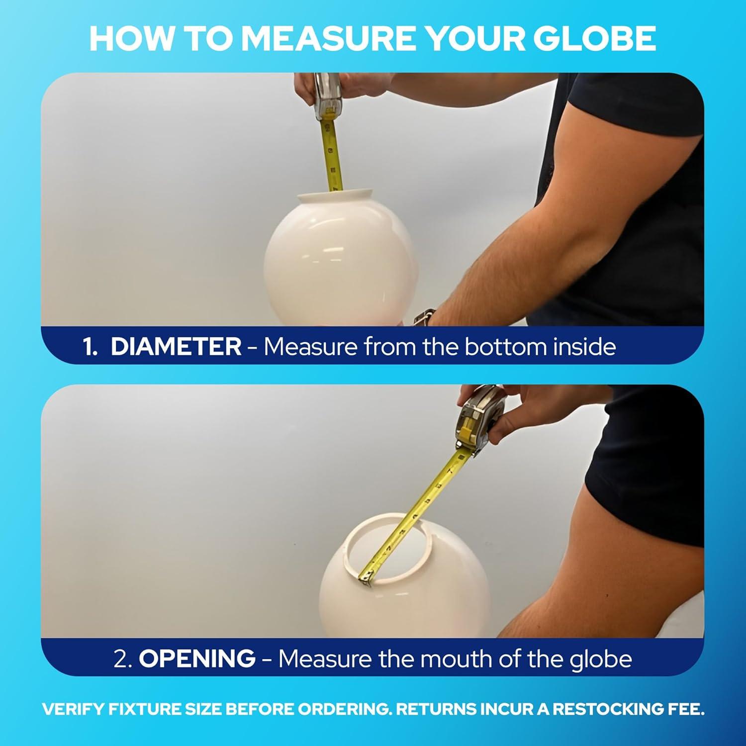 Solus Solus Prismatic Acrylic Sphere Globe with 5.25 in. Diameter Neckless Opening - No Fixture Included