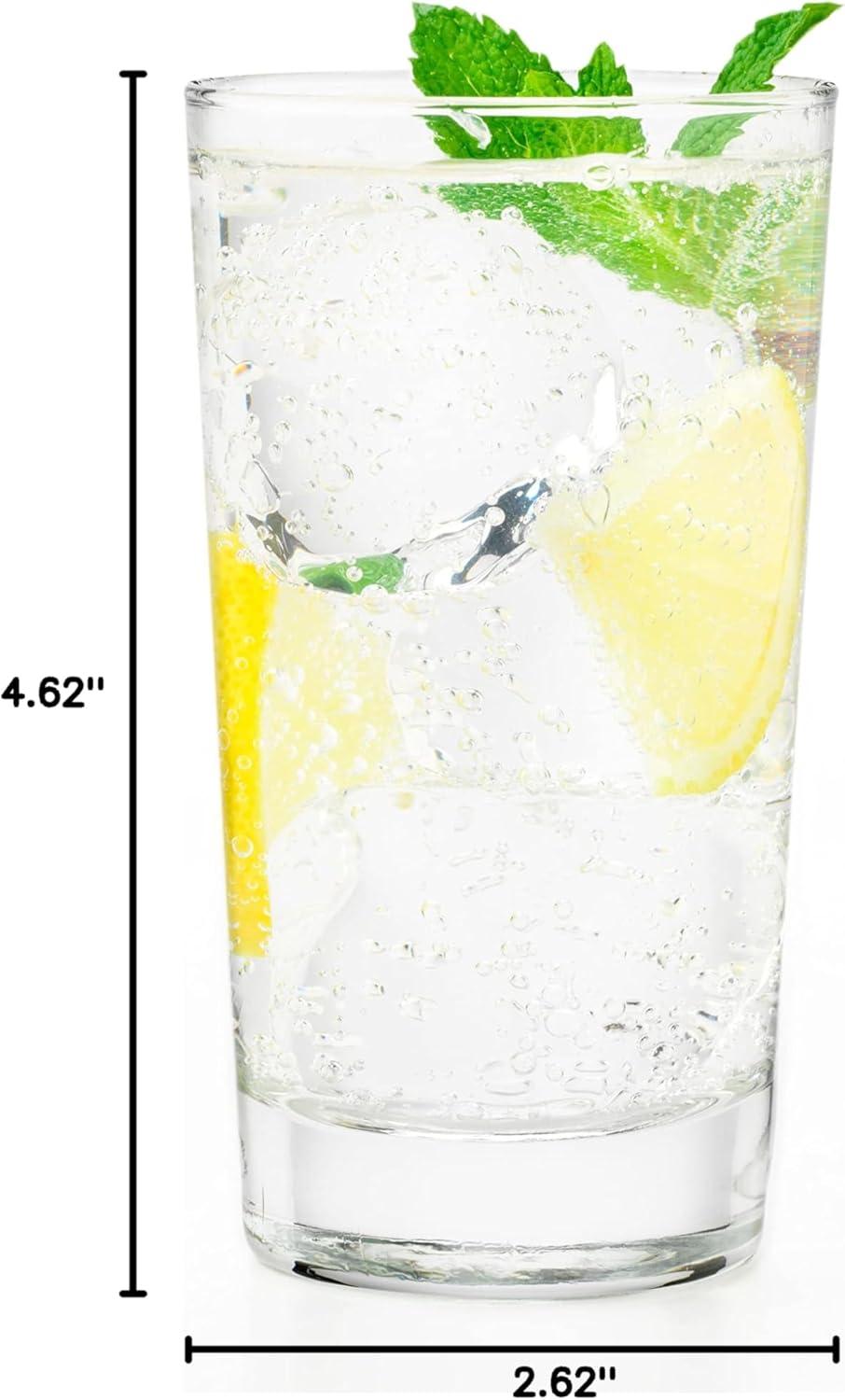 Clear Heavy Base 8 oz. Highball Glass Set