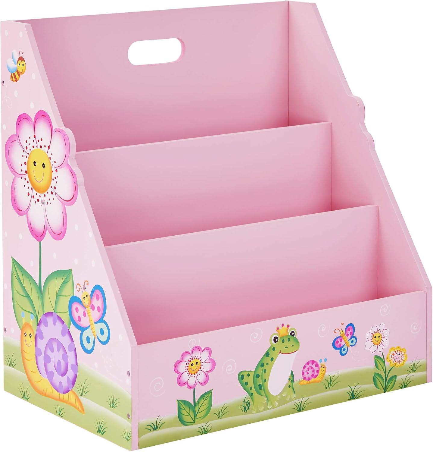 Kids Bookcase Childrens Magazine Rack Tidy Magic Garden Fantasy Fields TD-13142A