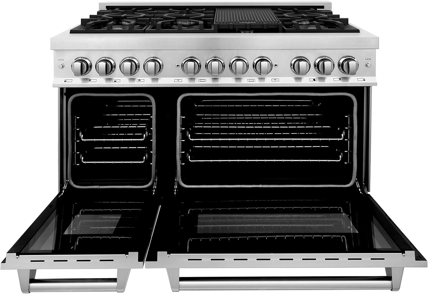 ZLINE 48" Legacy Dual Fuel Range w/ 7 Burner Gas Cooktop and 2 Electric Ovens