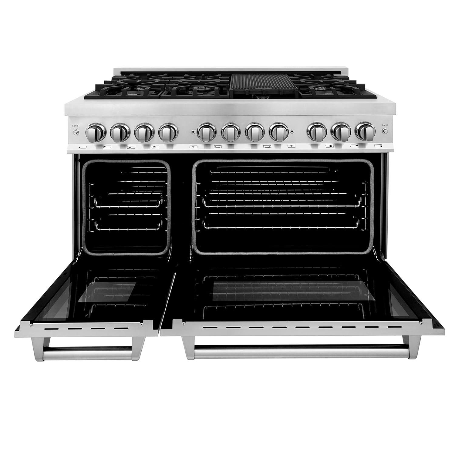 ZLINE 48 in. Legacy Dual Fuel Range w/ 7 Burner Cooktop & 2 Ovens w/ Doors