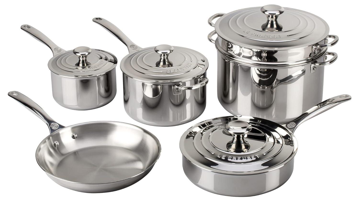 Le Creuset ® Signature Stainless Steel 10-Piece Cookware Set