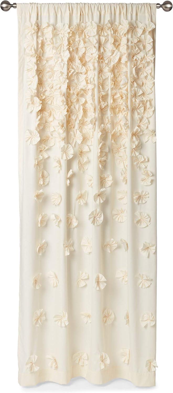 Lush Decor Riley Polyester Semi Sheer Curtain Single Panel