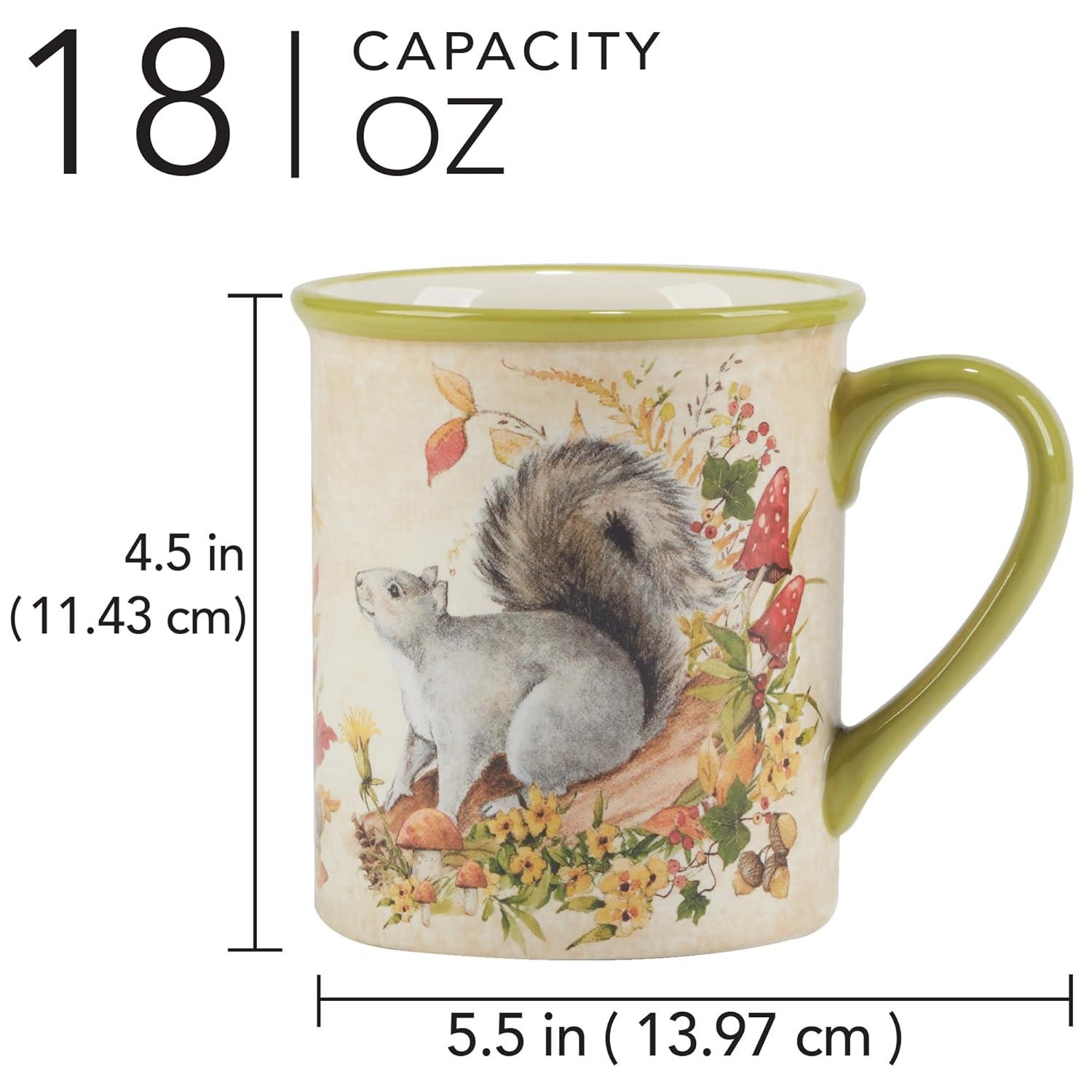 Certified International Woodland Critters Set of 4 Mugs