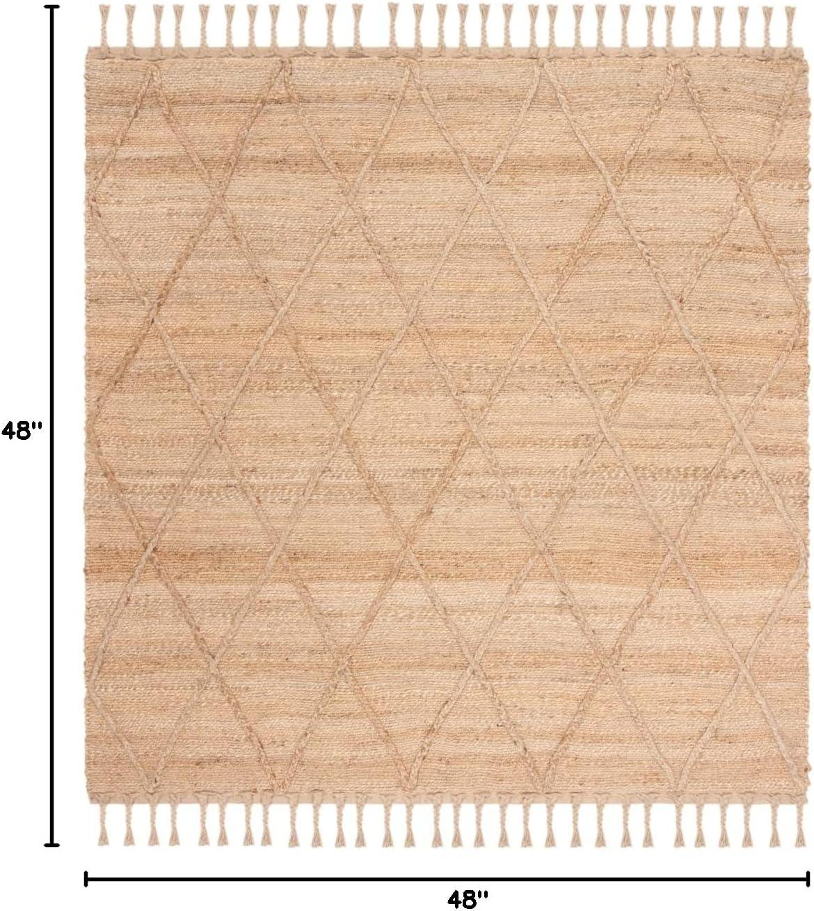 Natural Fiber NF107 Hand Woven Indoor Area Rug - Natural - 4'x4' - Safavieh