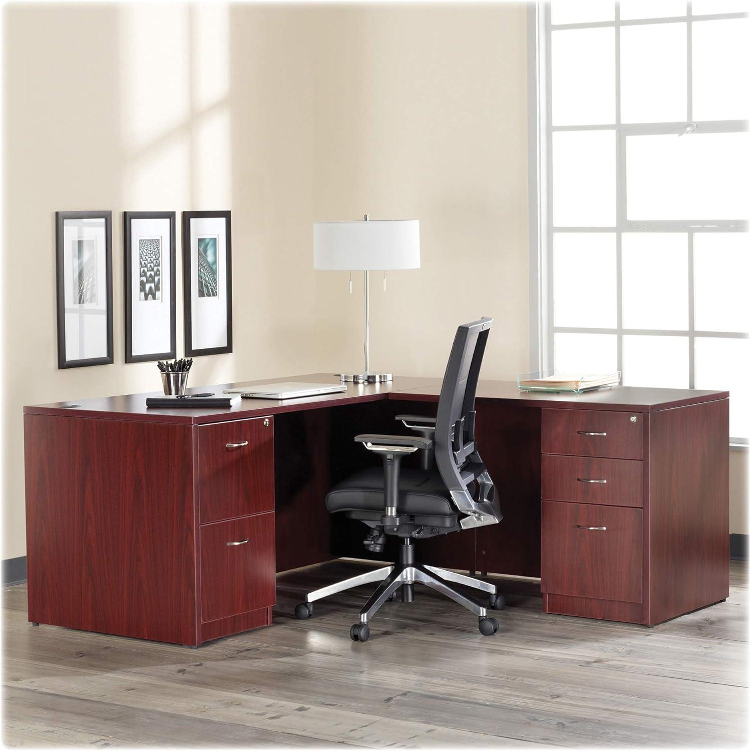 Winston Porter Sahrye Rectangle Synthetic Laminate Reception Desk