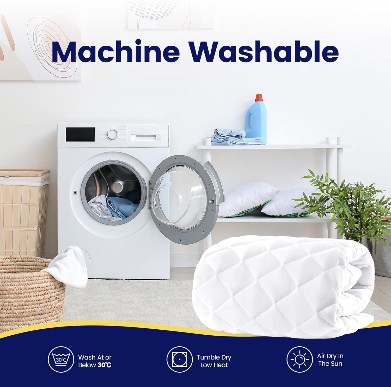 Mattress Pad - Soft and Hypoallergenic  - Thick and Odorless Polyester Filling - 152 Thread Count