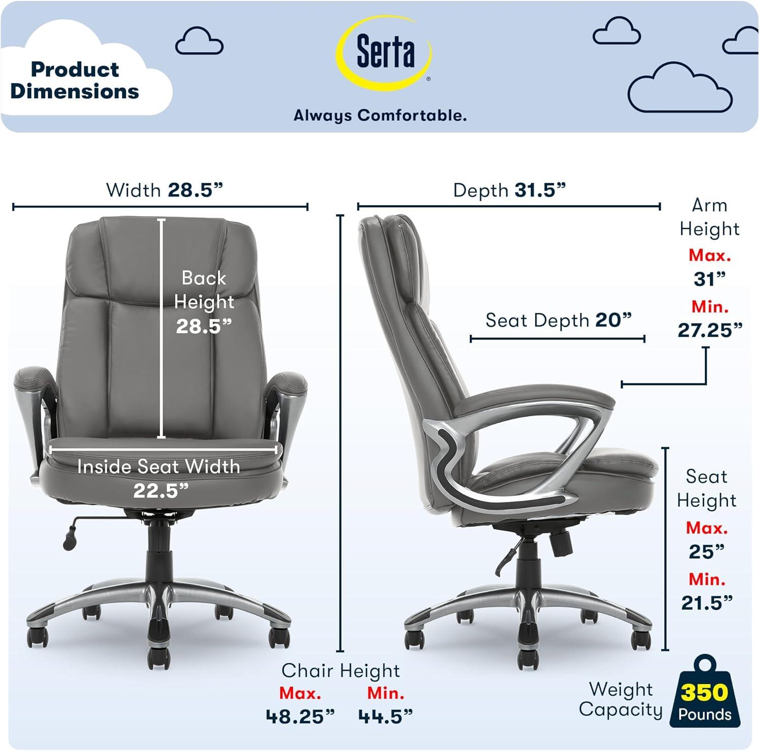 Big and Tall Executive Office Chair - Serta