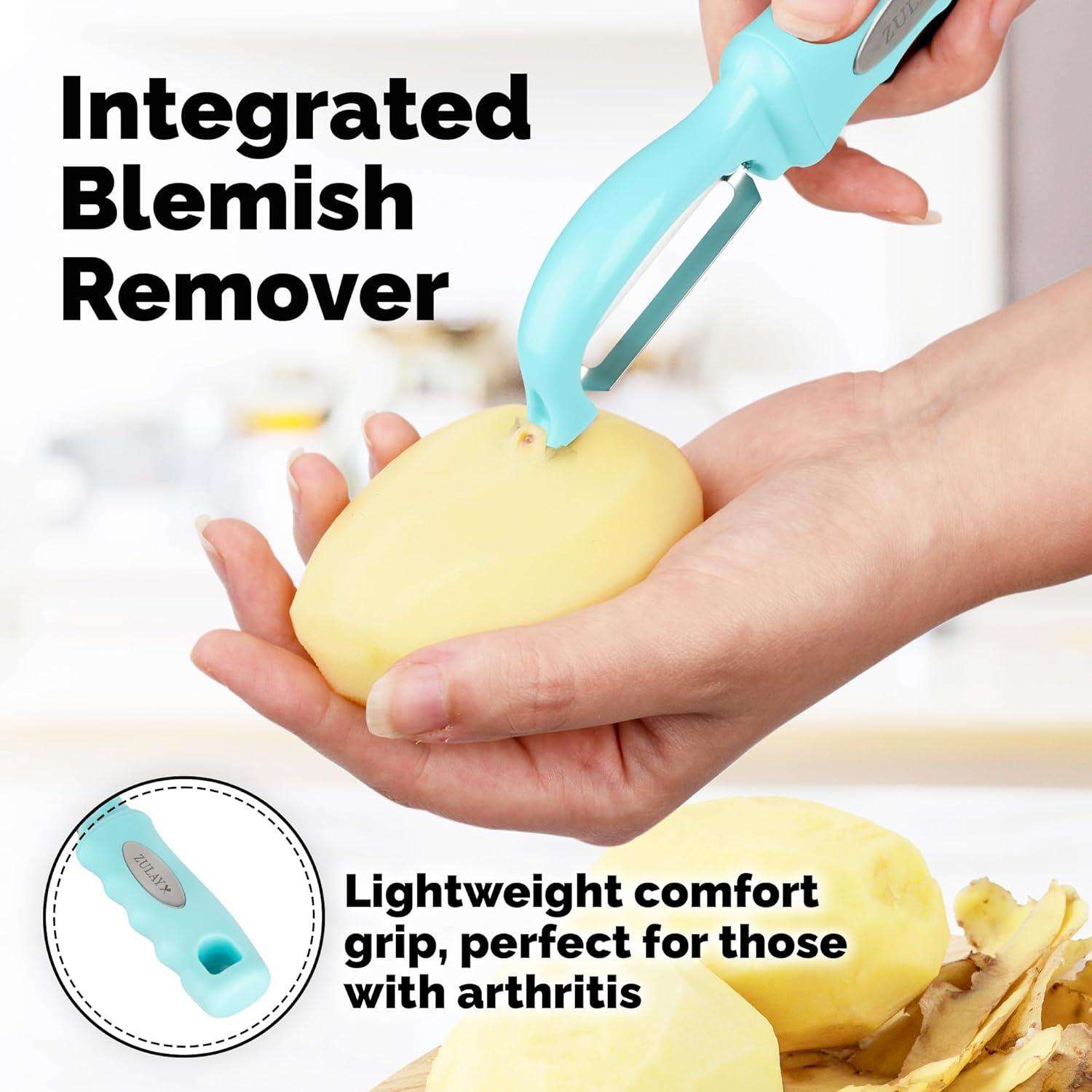 Zulay Kitchen Zulay Kitchen Premium Vegetable Peeler For Kitchen - Swivel Peeler With Razor Sharp Stainless Steel Blades & Strong Ergonomic Handle